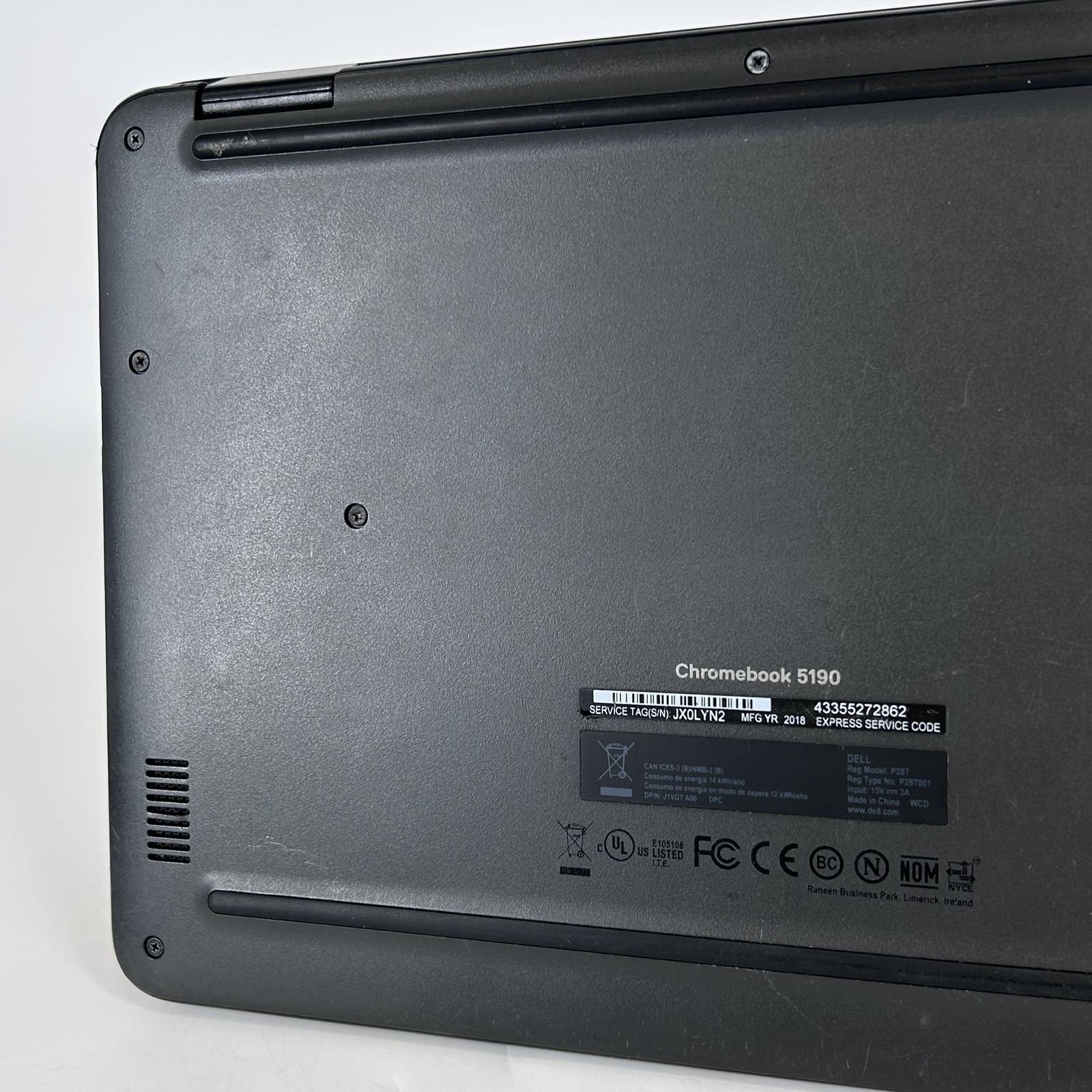 Dell Chromebook 5190 11.6 Black HD 1.1 GHz Celeron 4GB 32GB eMMC Good