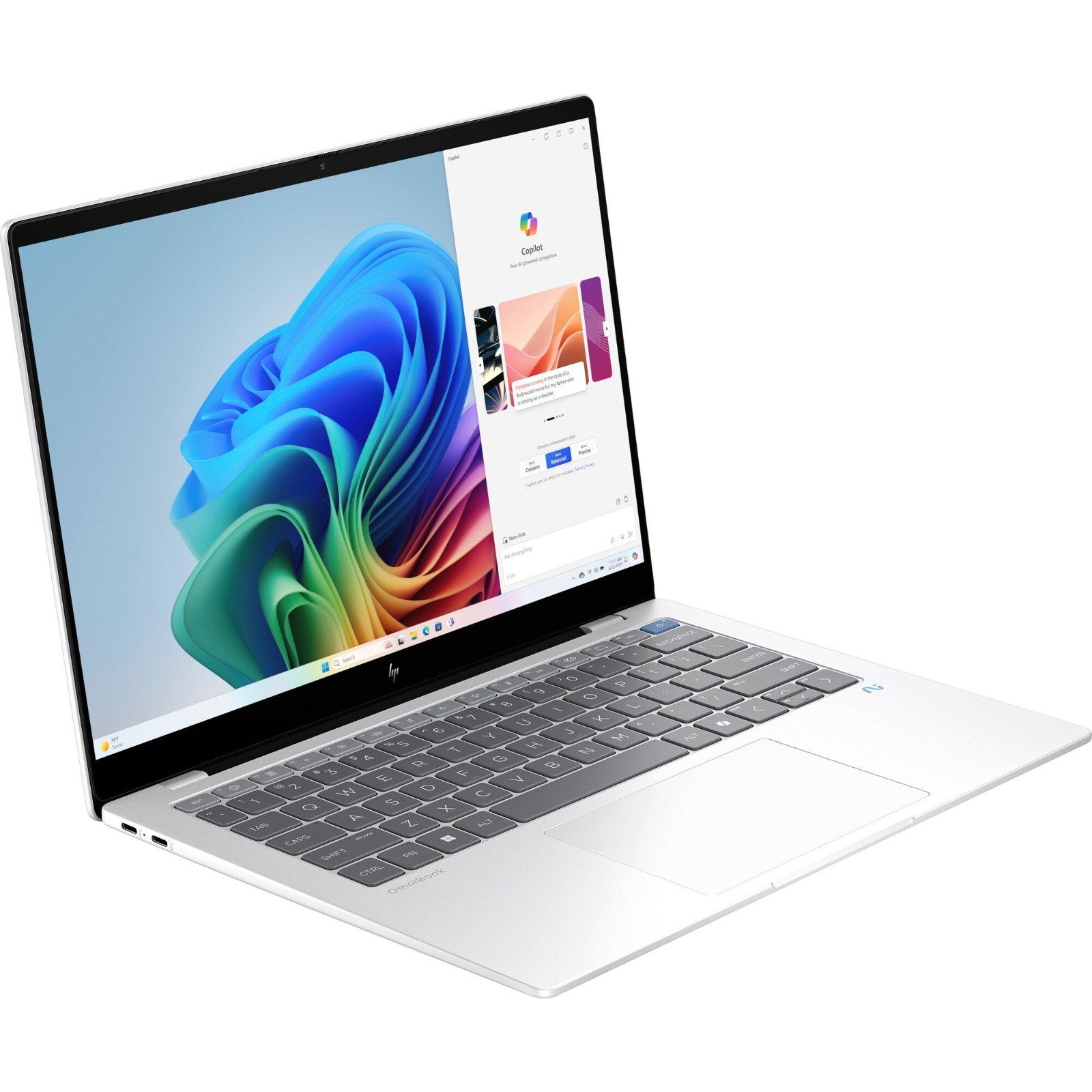 HP OmniBook X 14″ 2.2K Touchscreen Snapdragon X Plus X1P-42-100 16GB 1TB SSD