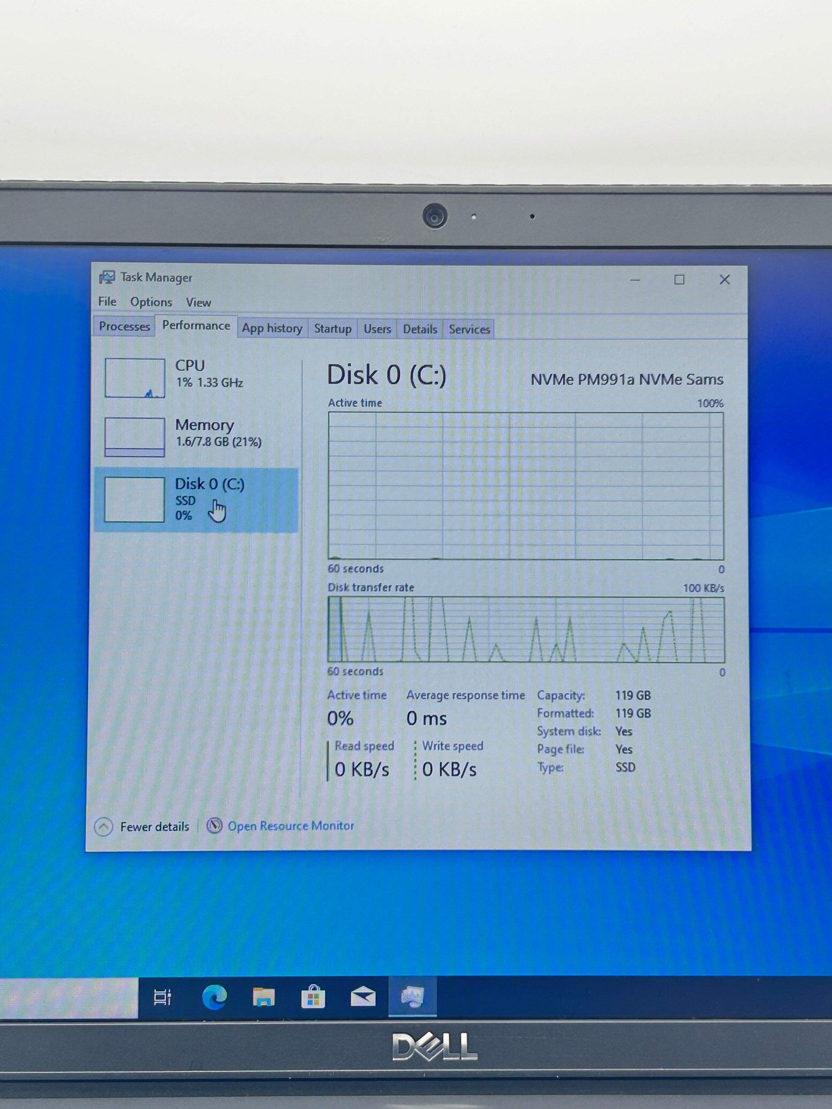 2021 Dell Latitude 3520 i3-1005G1 8GB RAM 128GB SSD W/ Charger READ