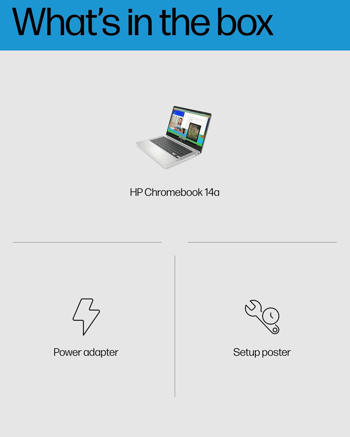 HP Chromebook 14 Laptop, Intel Celeron N4120, 4 GB RAM, 64 GB Emmc, 14″ HD Displ