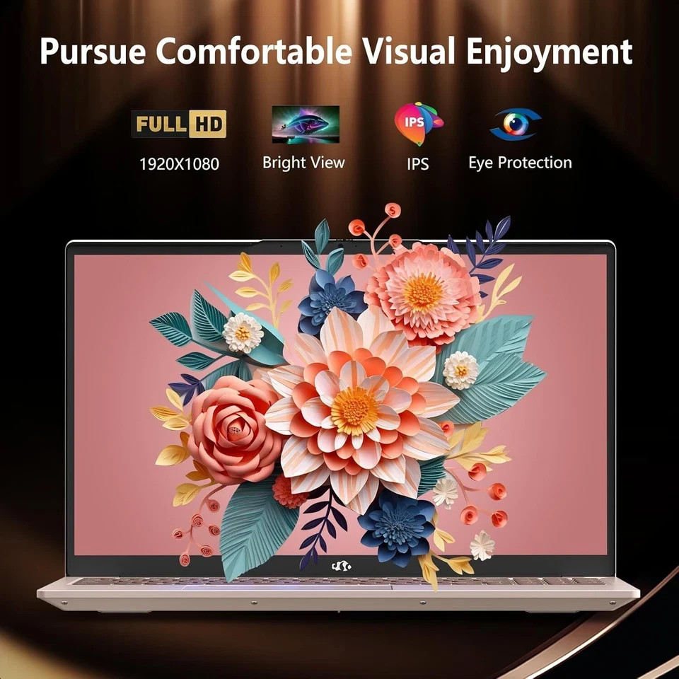 Nimo 15.6″ Intel Rose Gold 8GB 256GB Win11/10/Android/or Linux Office 2024*