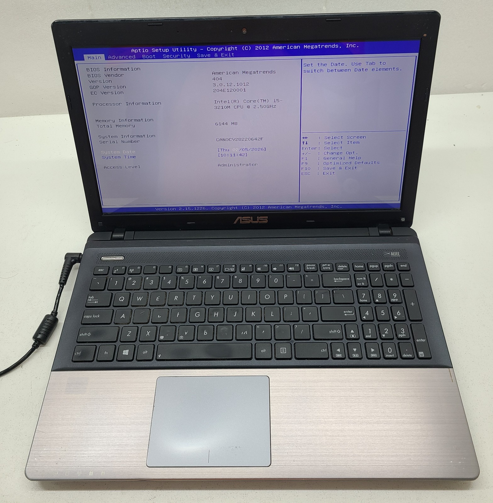 Asus R500A-RH52 15.6″ Laptop Intel Core i5-3210M 6GB Ram NO HD/OS (FL)