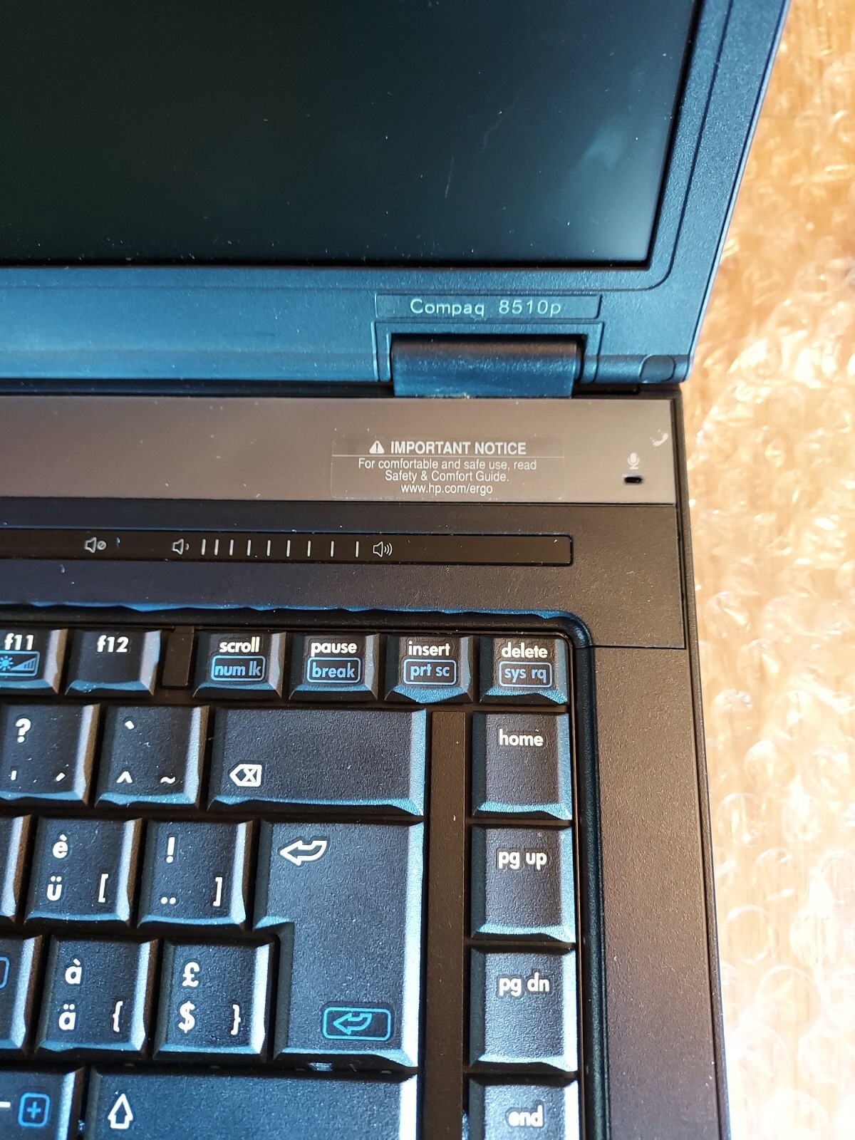 hp Compaq 8510p T7500