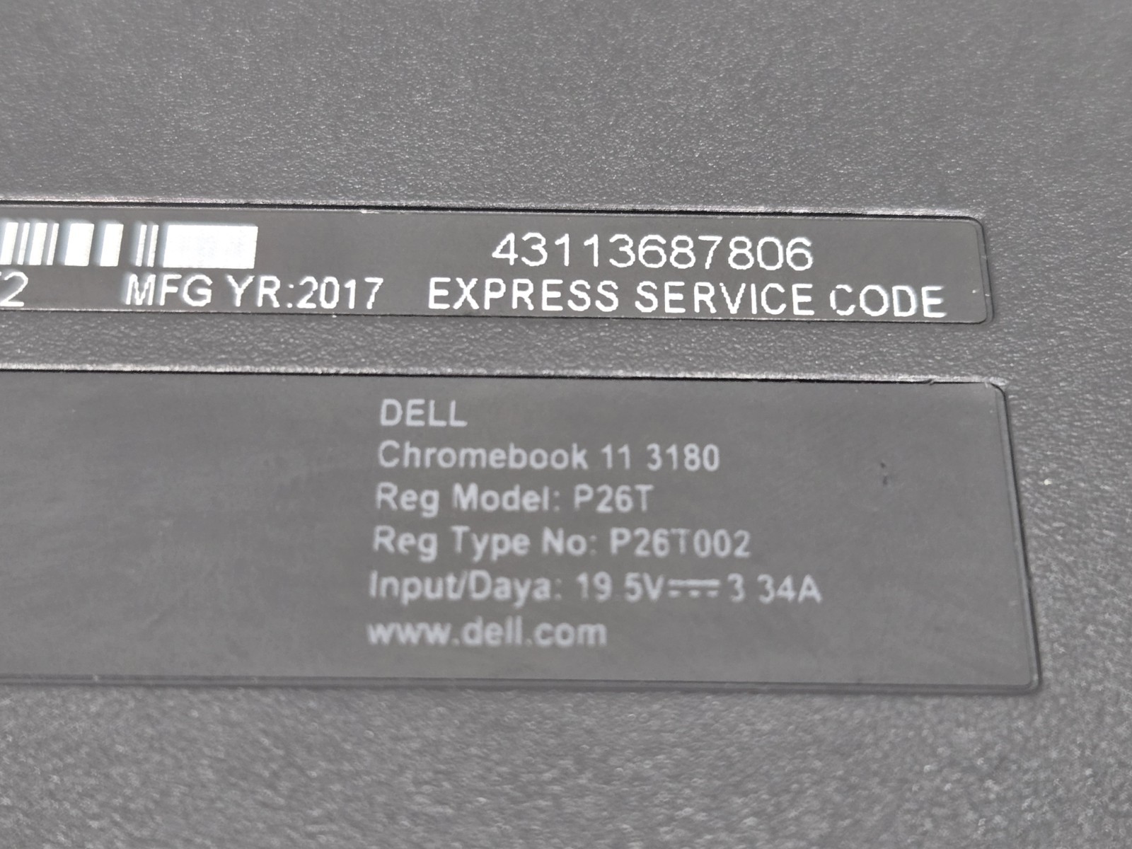 Dell Chromebook 11 3180 WebCam