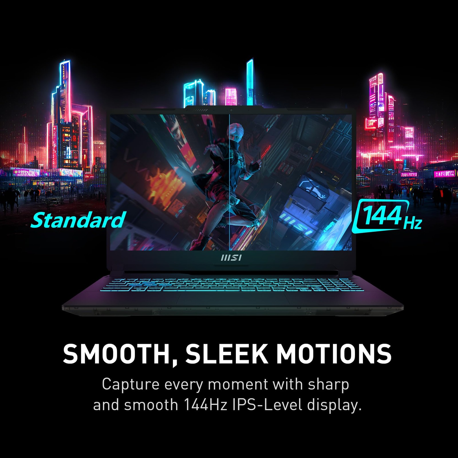 Gaming Laptop 15.6 FHD 144Hz Intel i5 RTX 2050 16GB 512GB Black MSI UCX-276US