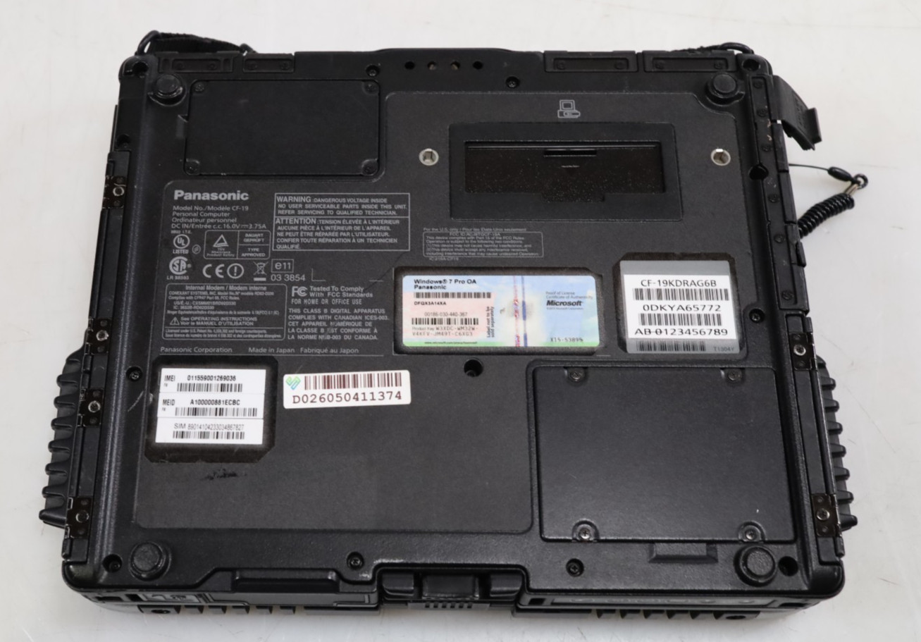 Panasonic ToughBook CF-19 10.4″ Intel DUO U9300 2GB DDR2 No HDD COA OS