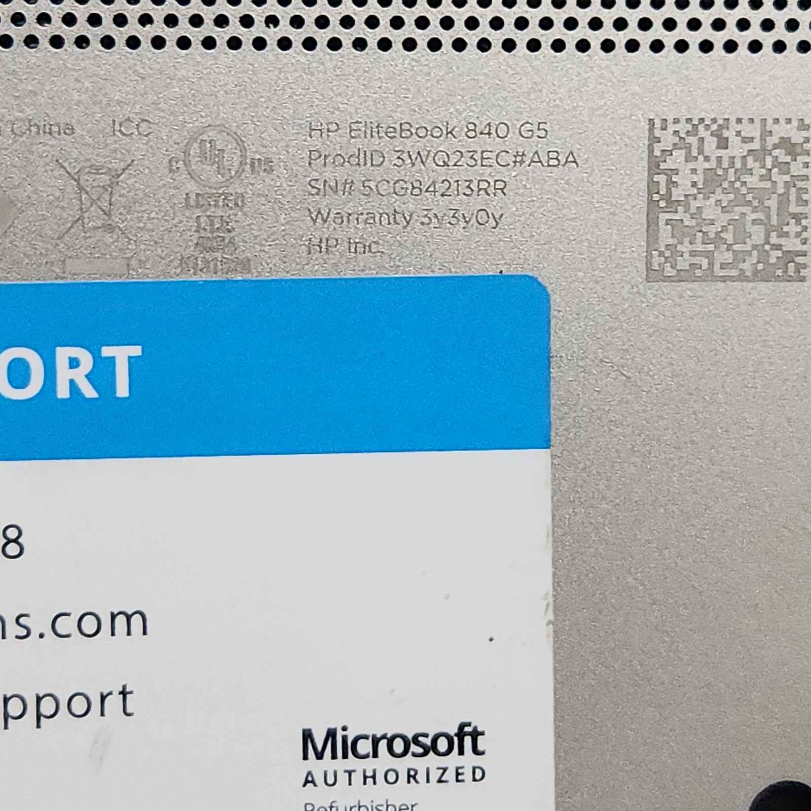 Hp Elitebook 840 G5 14In Laptop Intel 8265 Wifi Windows Silver NEEDS WIN RELOAD