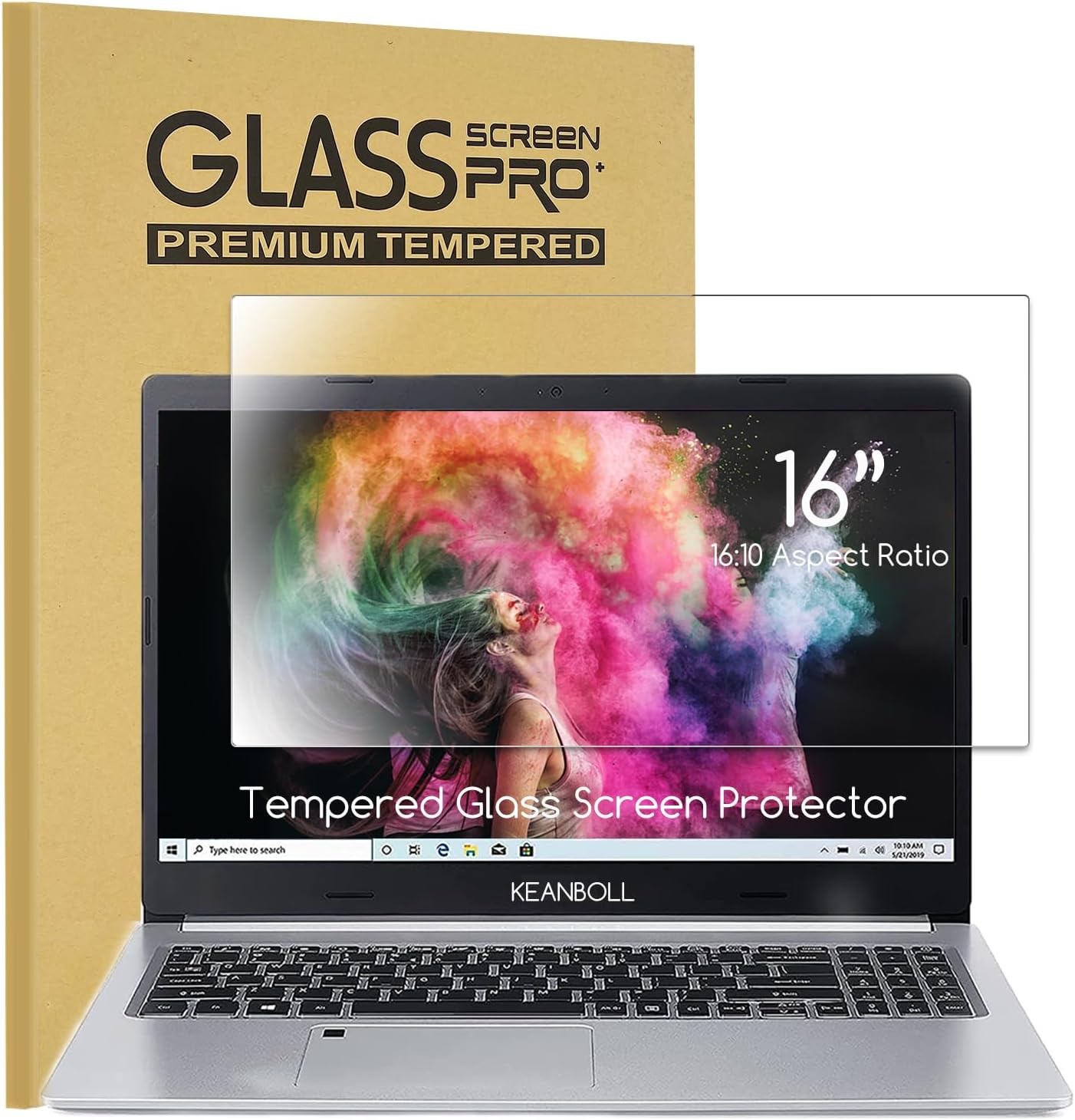 Tempered Glass Screen Protector for 16-inch Laptop – 16:10 Aspect Ratio Display