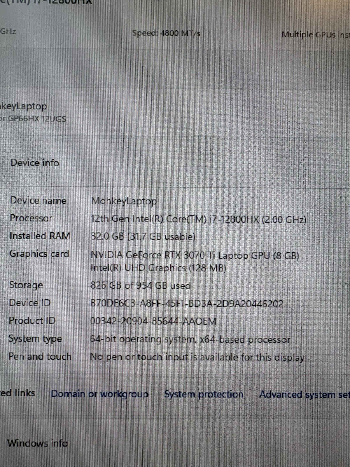 MSI Vector GP66HX Gaming Laptop with Original Charger Included