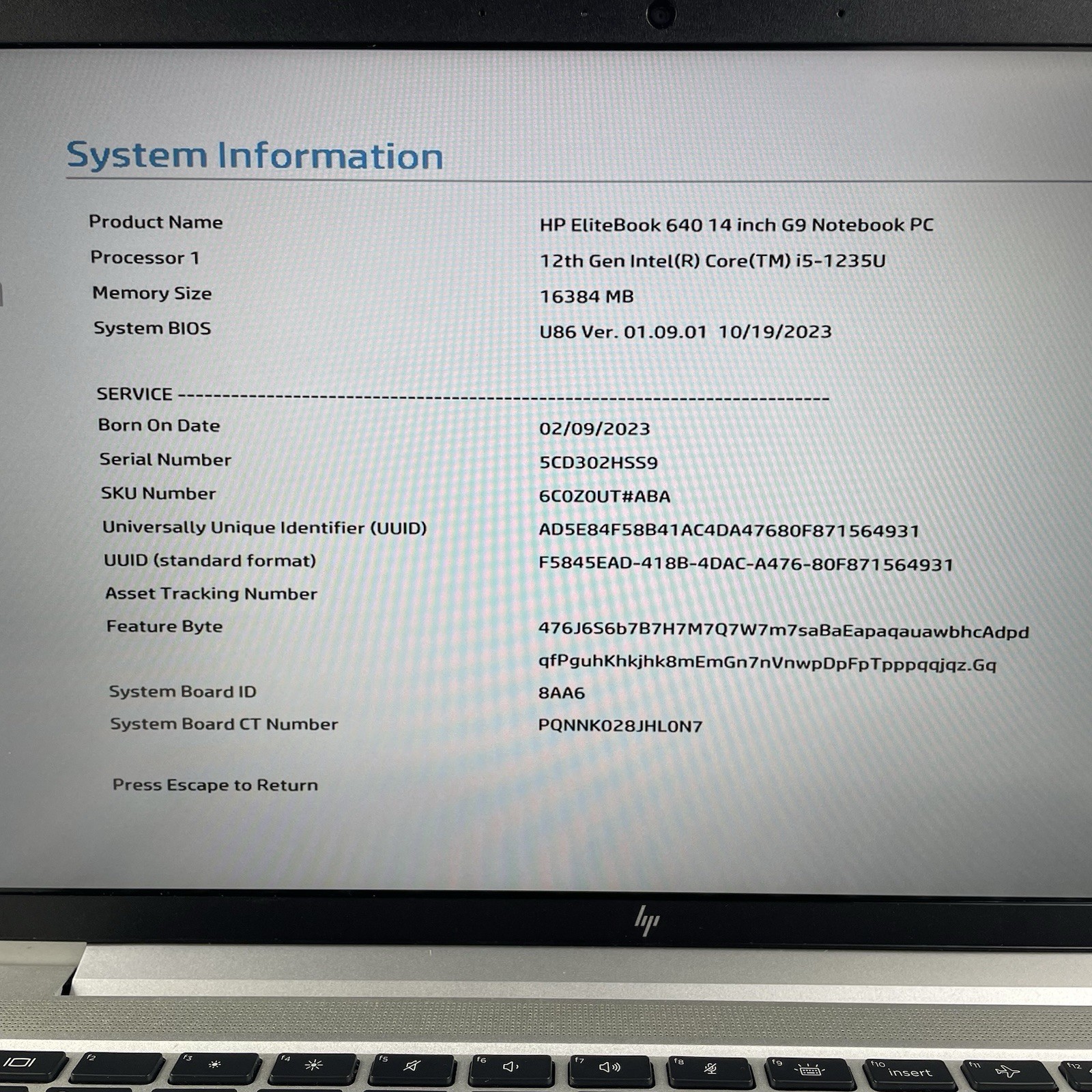 HP EliteBook 640 G9 14″ i5-1235U 3.96 GHz 16 GB RAM No SSD/OS/AC