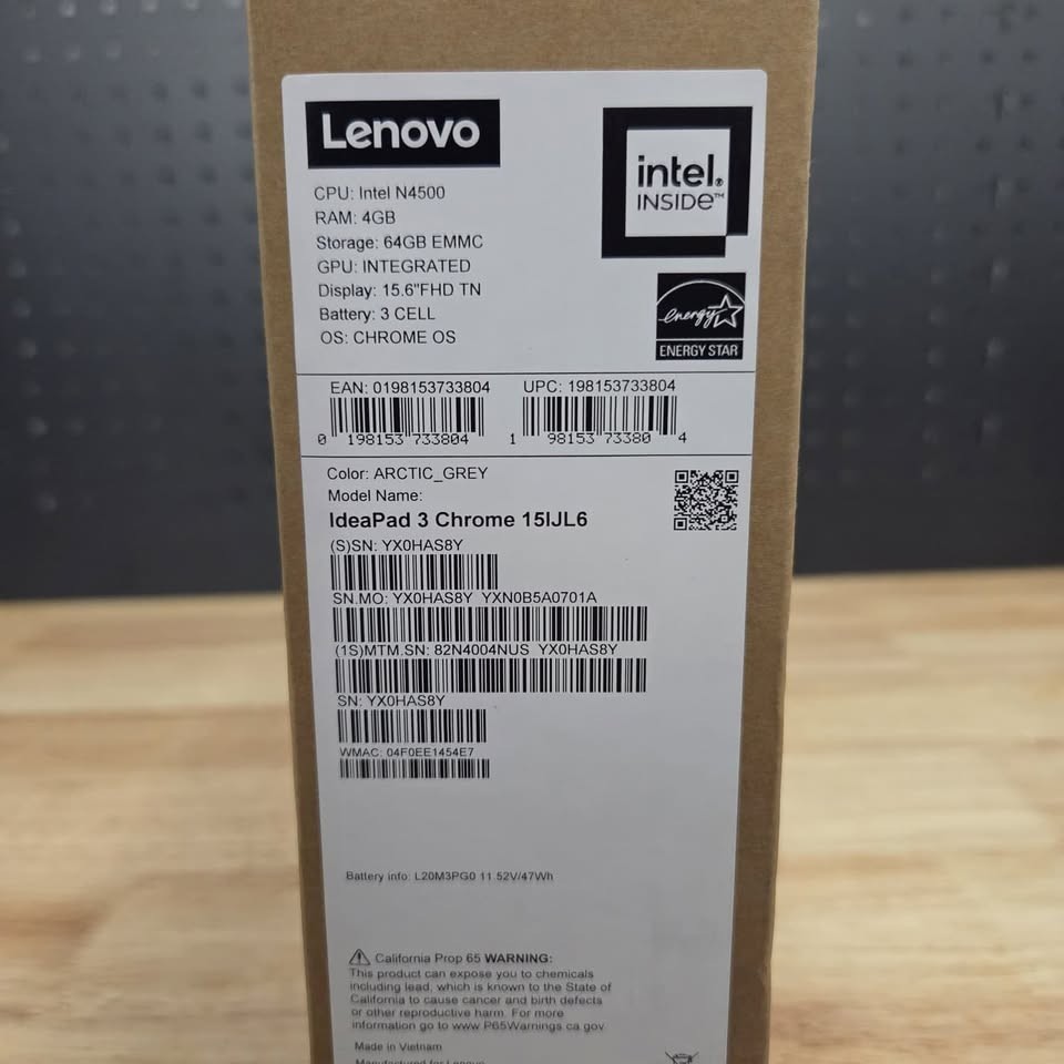 Lenovo IdeaPad 3i Chromebook 15.6″ FHD Laptop