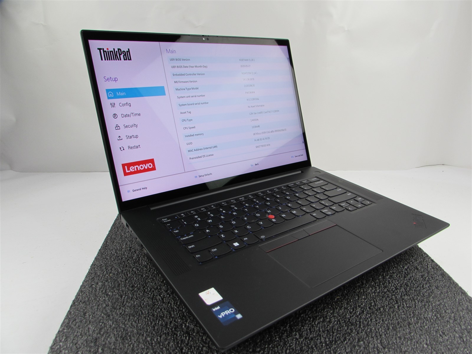 LENOVO THINKPAD P1 (GEN 5) 4K TOUCH I7-12800H 512GB 16GB RAM RTX A1000 WIN 11