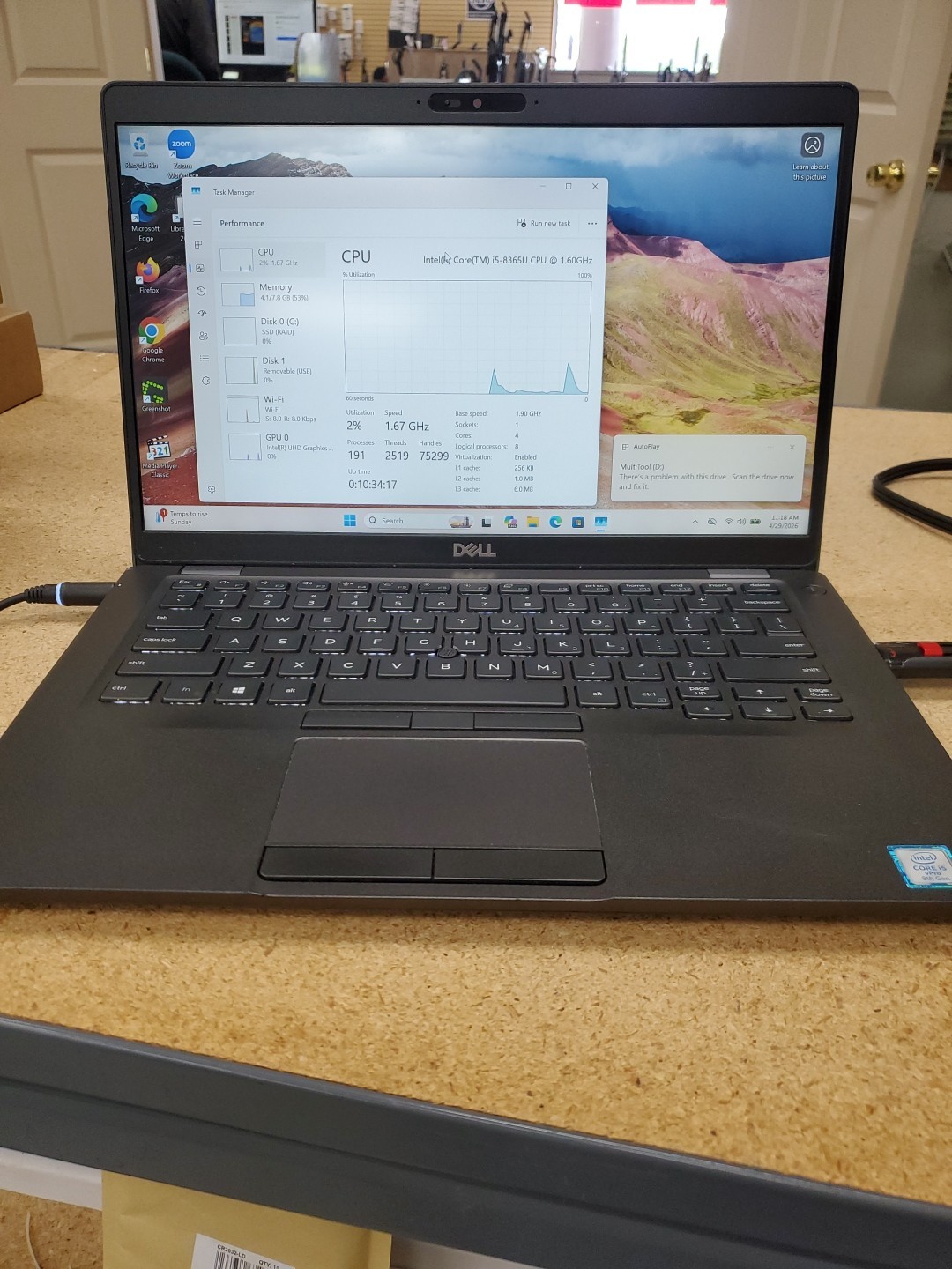 Dell Latitude 5400 Intel Core i5-8365U 16GB RAM 256GB SSD 042826-3