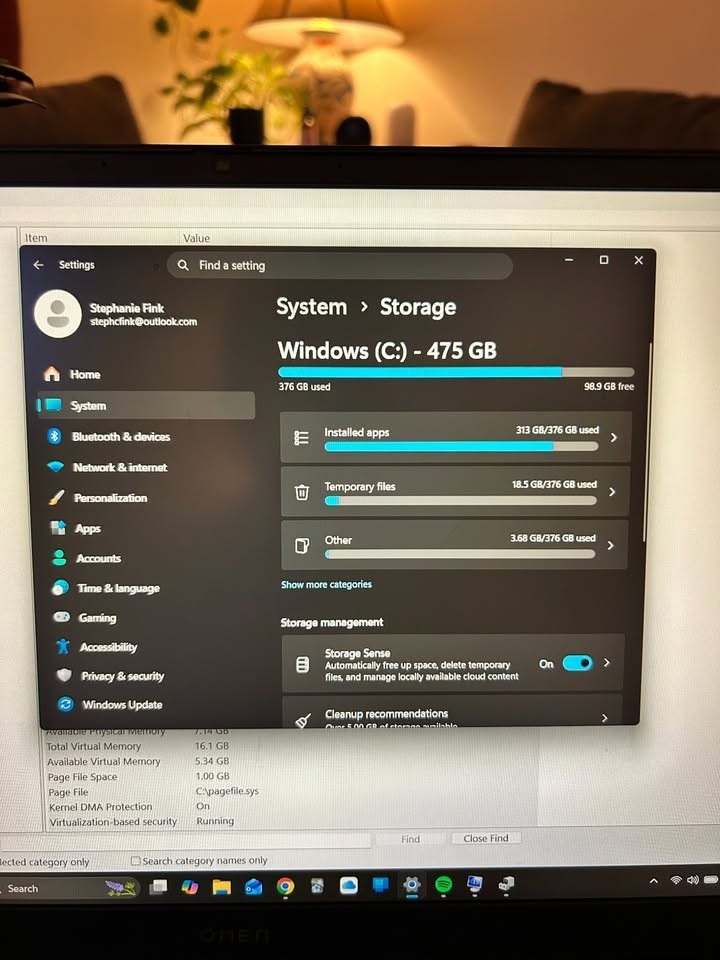 HP OMEN 16 Gaming Laptop –Ryzen 9 8940HX – RTX 5060 –16GB RAM –512GB SSD –144Hz