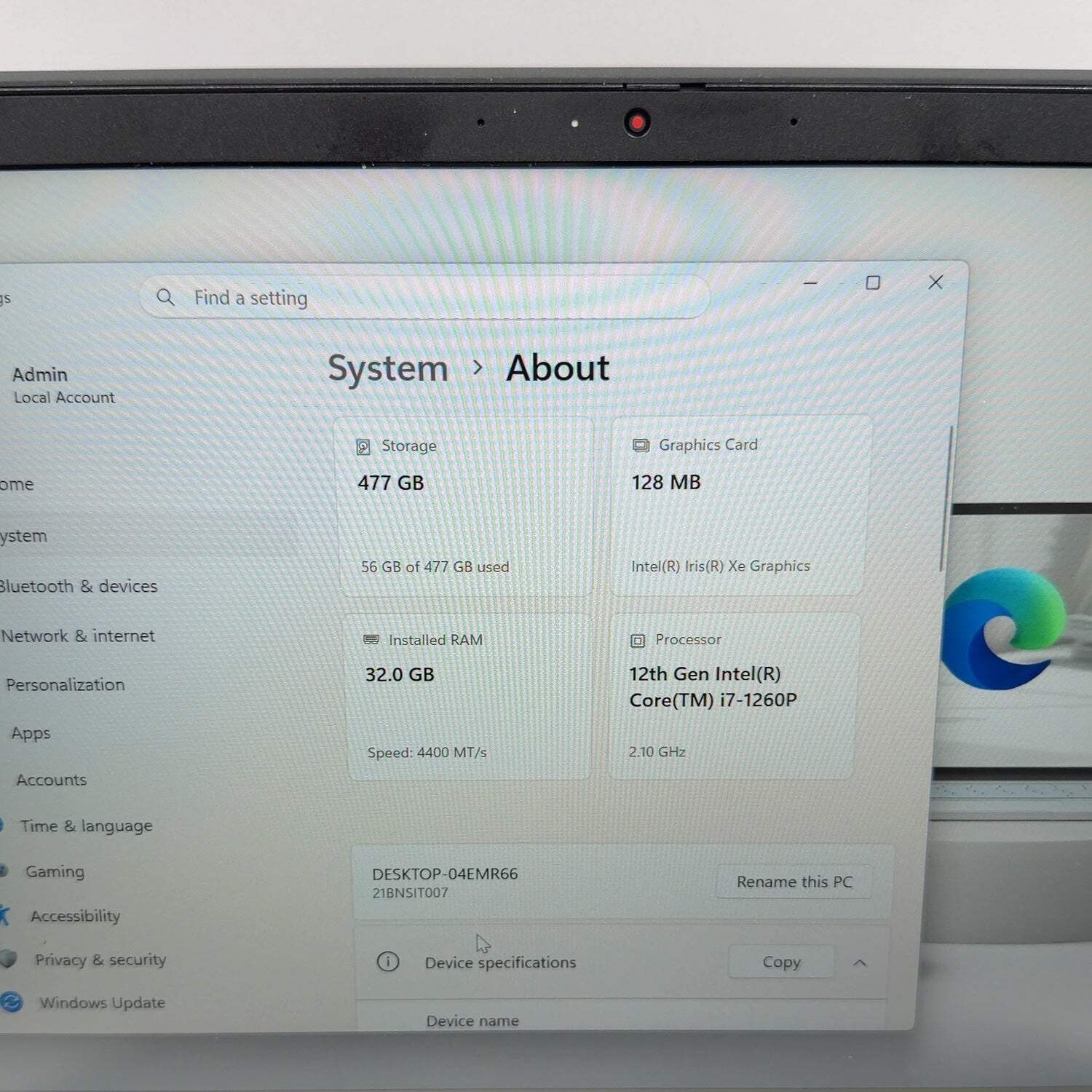 Lenovo ThinkPad X13 Gen 3 13.5″ i7-1260P 2.1GHz 32GB RAM 512GB SSD