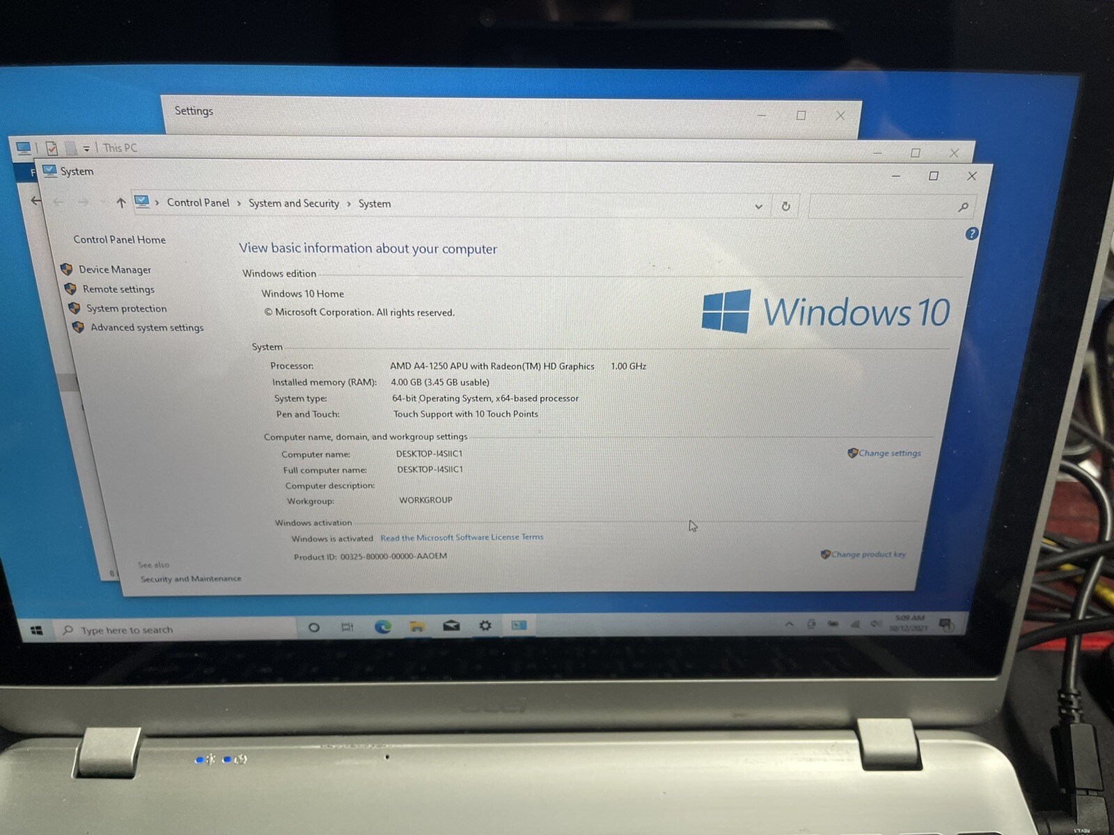Acer Aspire V5-122P-0869 Laptop Computer