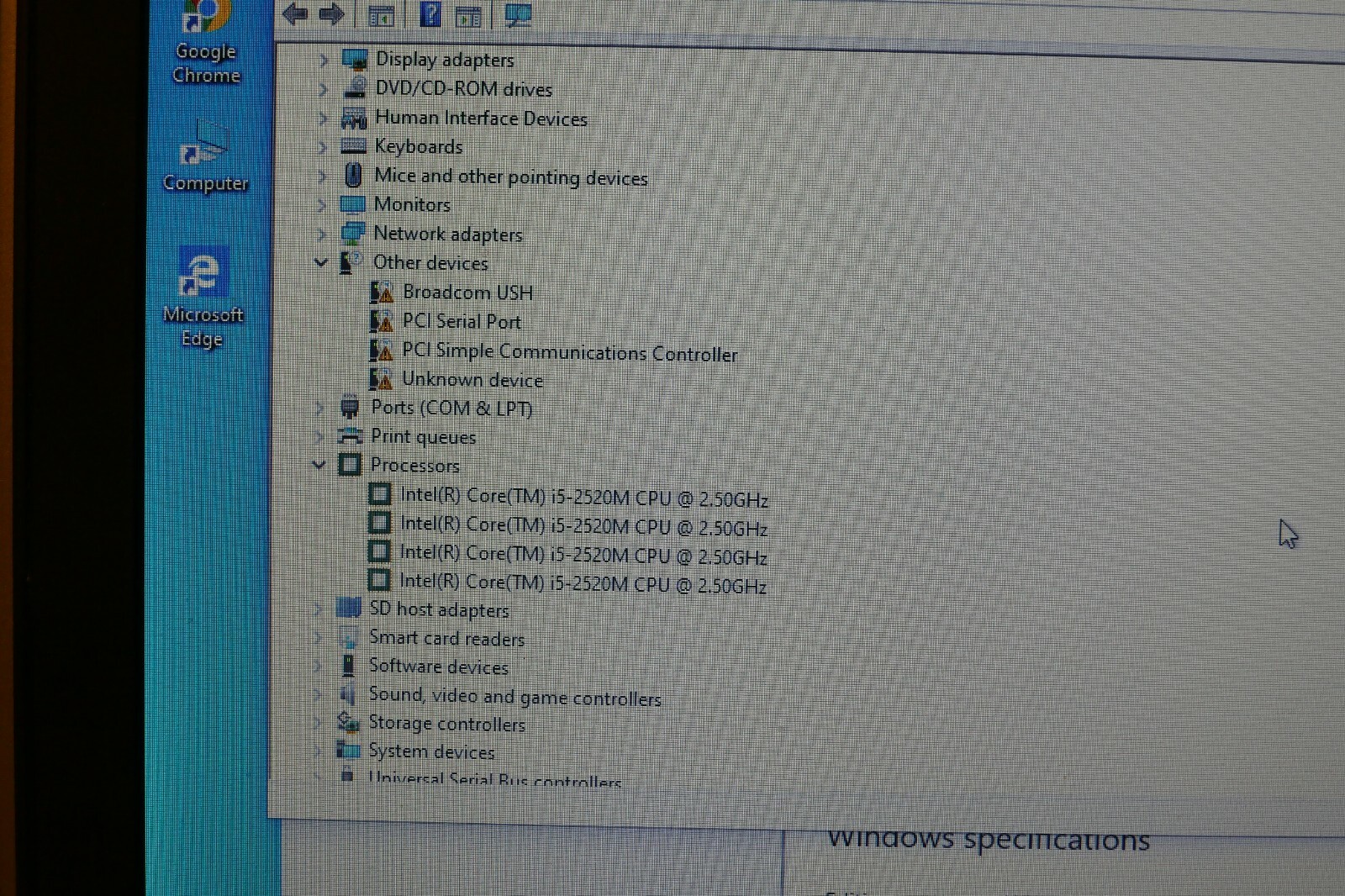 Dell Latitude E6320 Laptop i5 2.5GHz 4GB Ram  DVD 13.3″