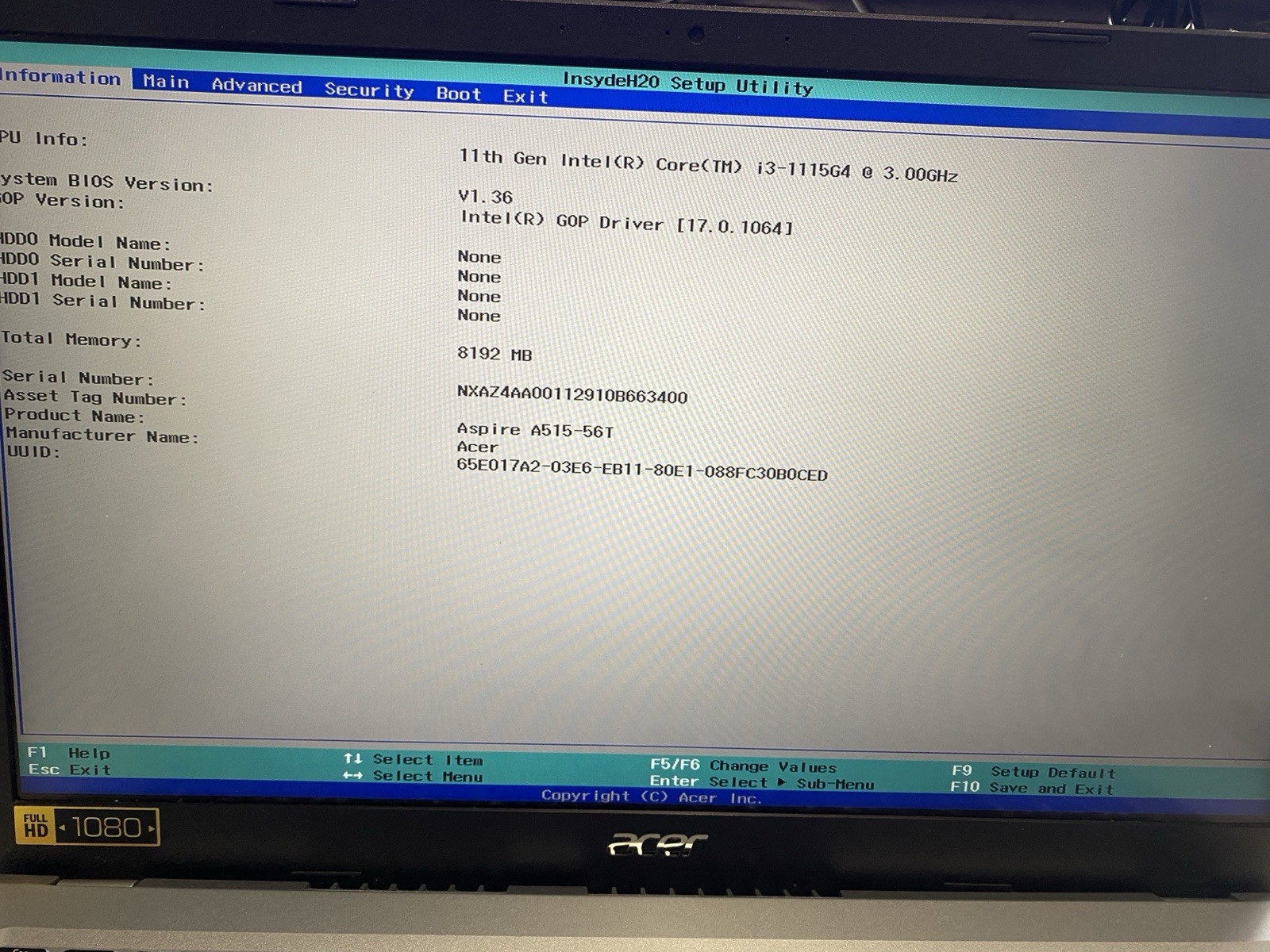 Acer Aspire 5 A515-56T-37QK 15.6″ — FOR PARTS OR REPAIR (AS-IS / FINAL SALE)