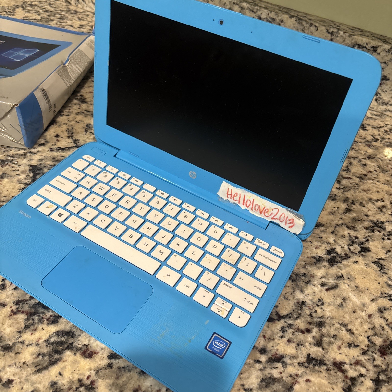 HP Stream Laptop Blue 11.6” ATL8622BE 4GB RAM Notebook UNTESTED FS