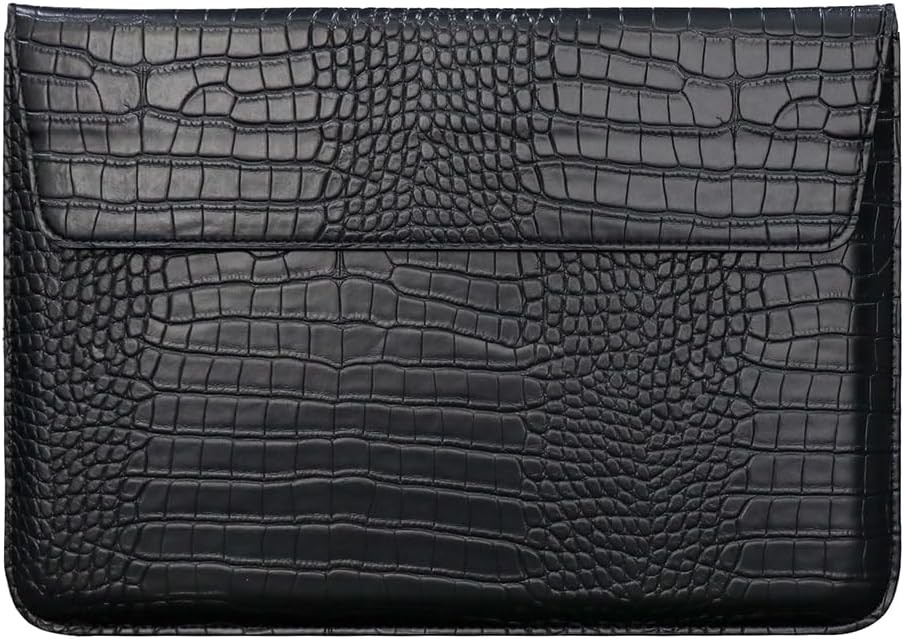 Black PU Leather Flip Case for 15 Inch MacBook Air 2026 M5 M4 M3 M2 A3448 A3241