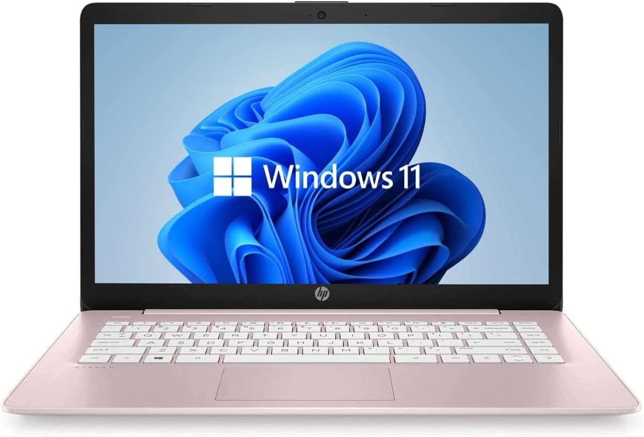 HP 14-inch Laptop Windows 11 Pink – 64GB 4GB RAM – WiFi Issue
