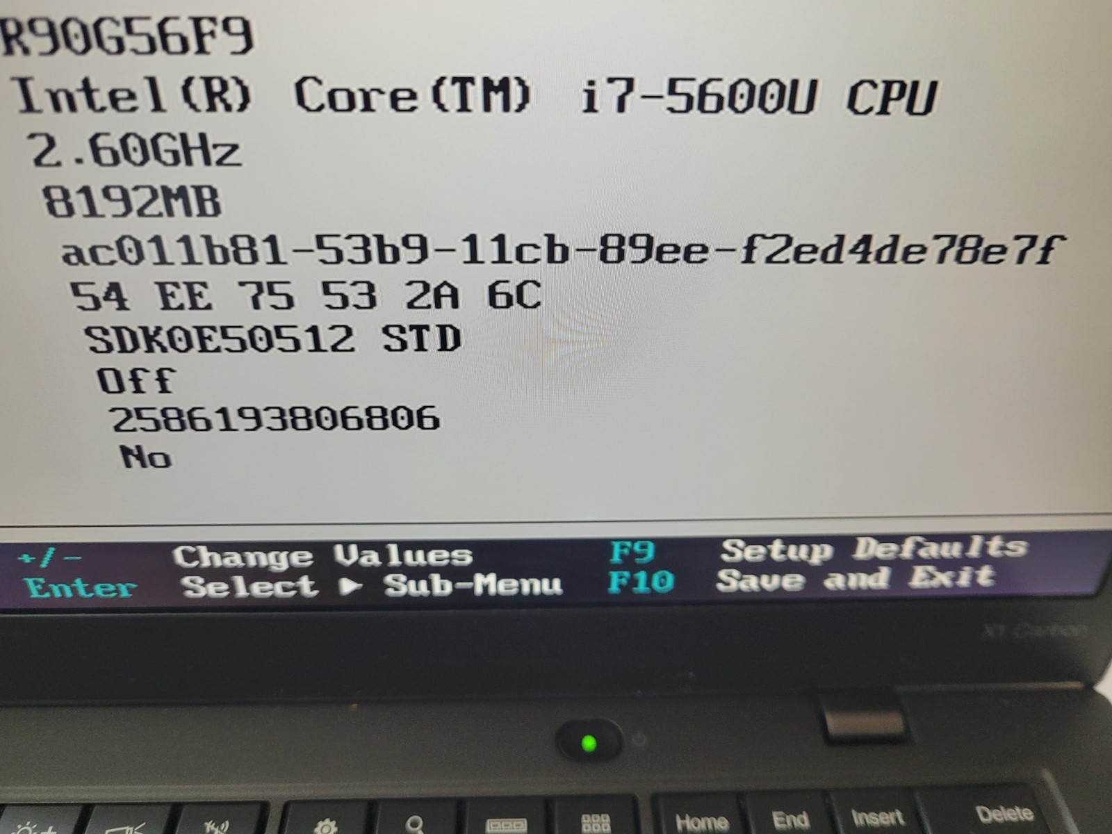 Lenovo ThinkPad X1 Carbon Intel Core i7-5600U 2.6Ghz 8GB Ram No SSD 14″ Laptop