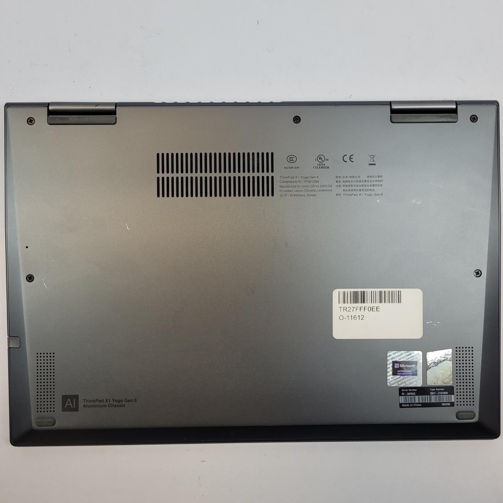 LENOVO THINKPAD X1 YOGA G6 Win 11 i7-1185G7 32GB RAM 512GB NVMe | Grade C