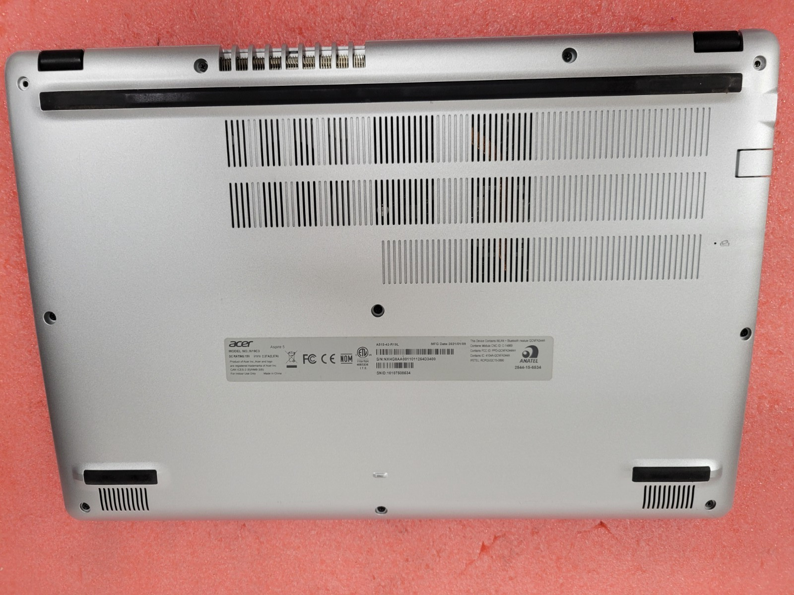 Acer Aspire 5 15.6″ Ryzen 3 3200U 4GB RAM *AS IS/NO BATTERY/NO HDD/OS* | C978