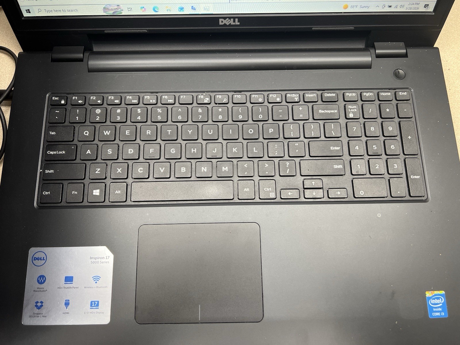 READ DESC Dell Inspiron 5748 Laptop Intel i5-4210U 8GB RAM 240gb SATA SSD Win 10