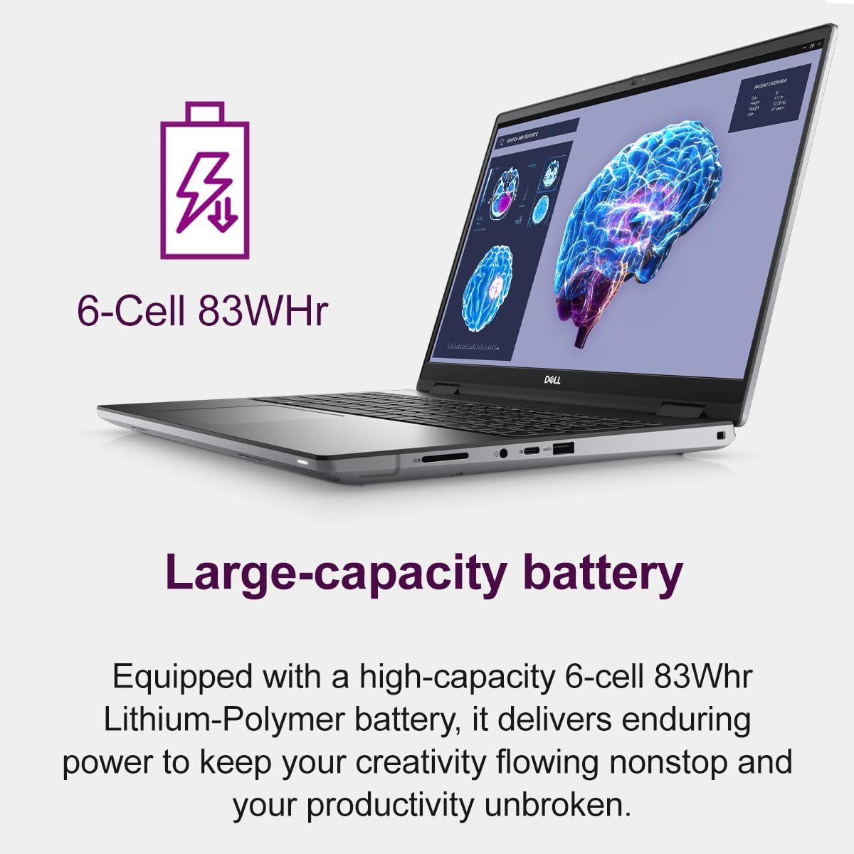 Dell Precision 7000 7680 Mobile Workstation Laptop (NVIDIA RTX 2000 Ada 8GB, 16″