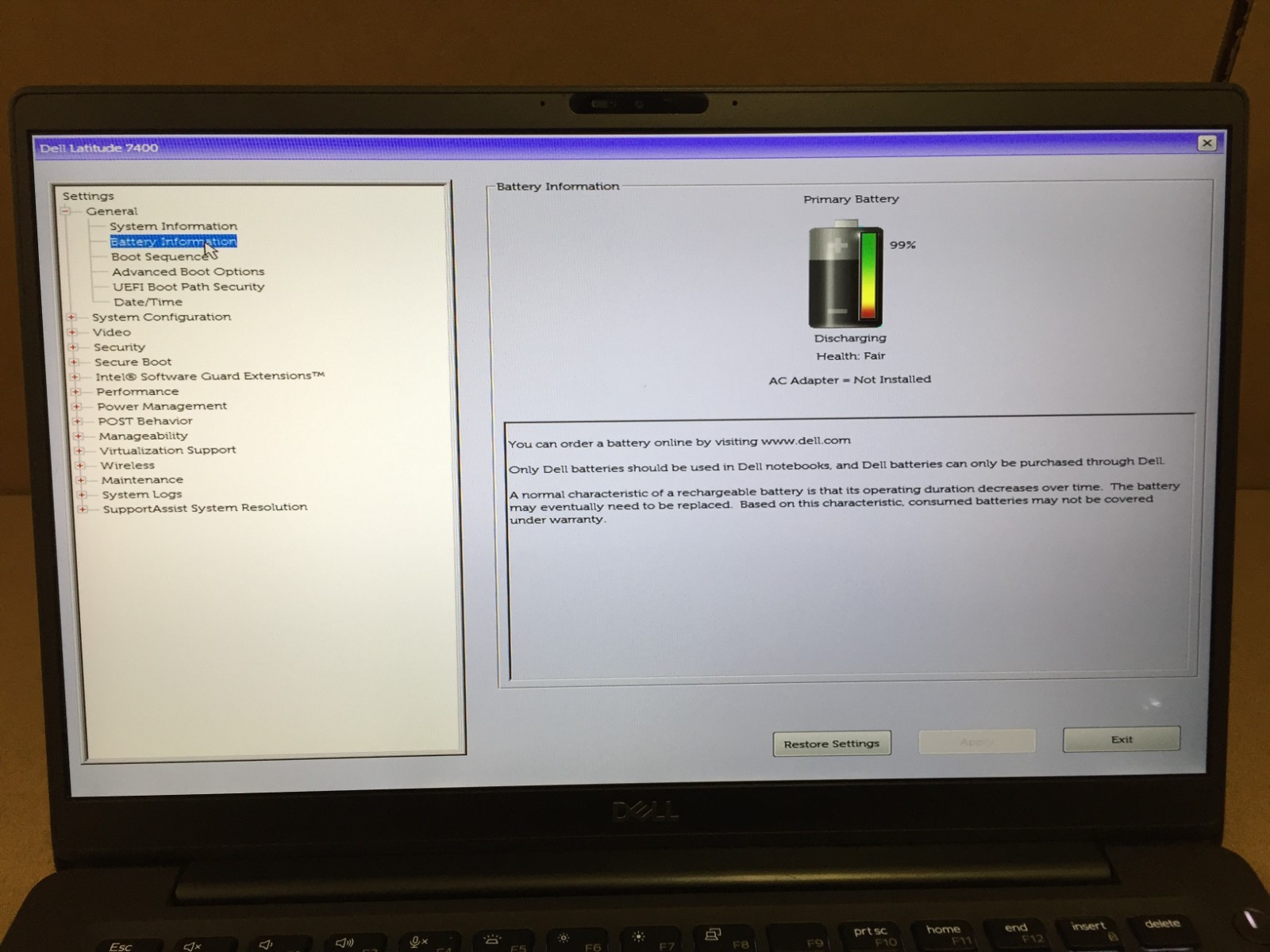 Dell Latitude 7400 14″ FHD Laptop Core i7-8665U 16GB RAM 256GB SSD w/AC Adapter