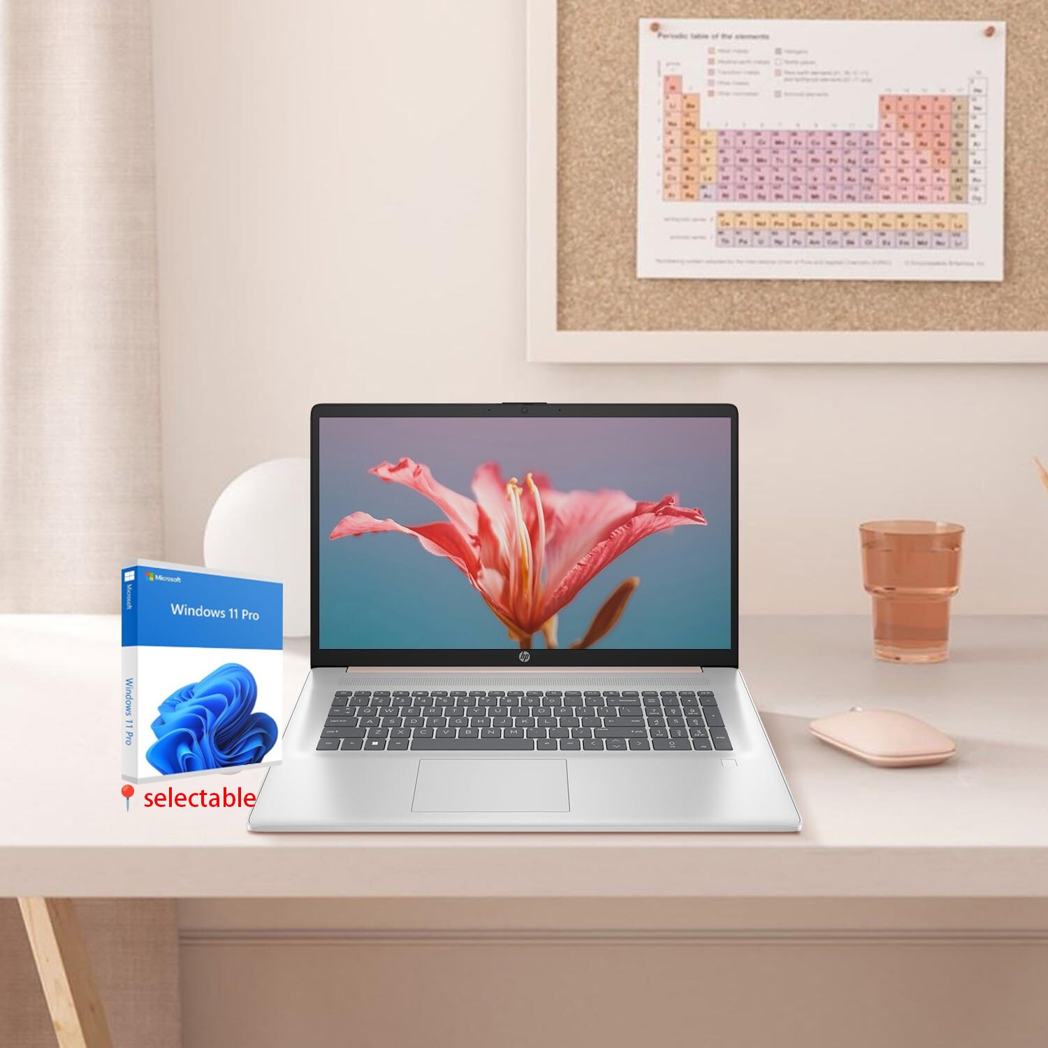 2025 HP 17.3″ FHD Laptop,10-core i5-1334U,UpTo 64G,2TB M.2 SSD Wi-Fi 6 Rose Gold