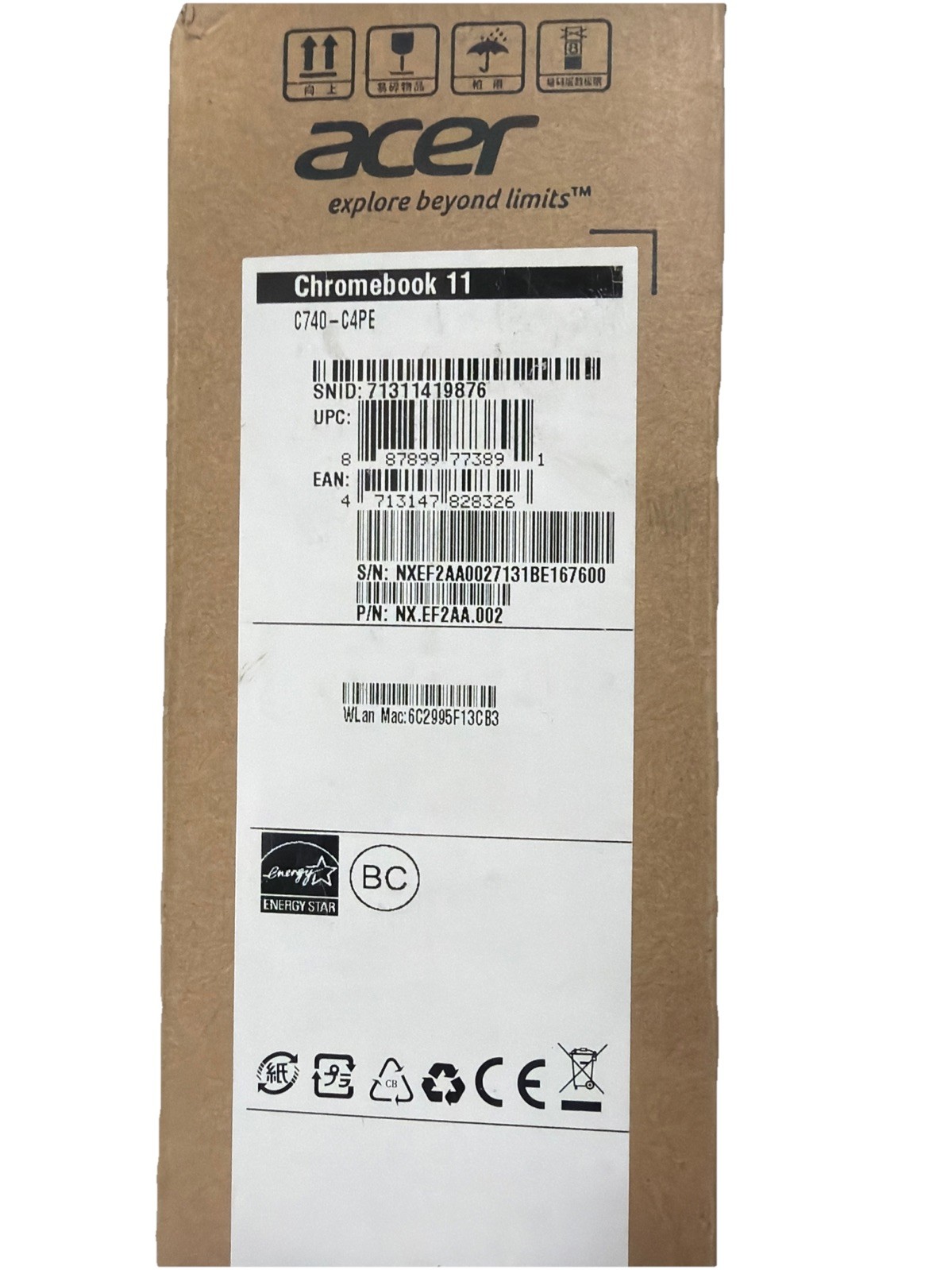 NEW OPEN BOX Acer chromebook 11 c740-C3P1 Intel Celeron 3205U 2GB RAM 16GB SSD