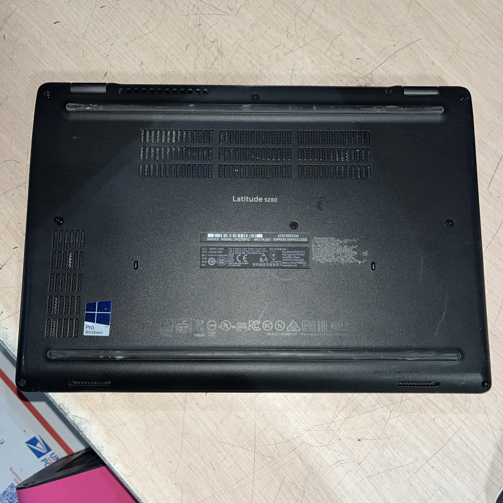 DELL LATITUDE 5280 INTEL CORE I5-7300U 2.60GHZ 8GB RAM NO HD