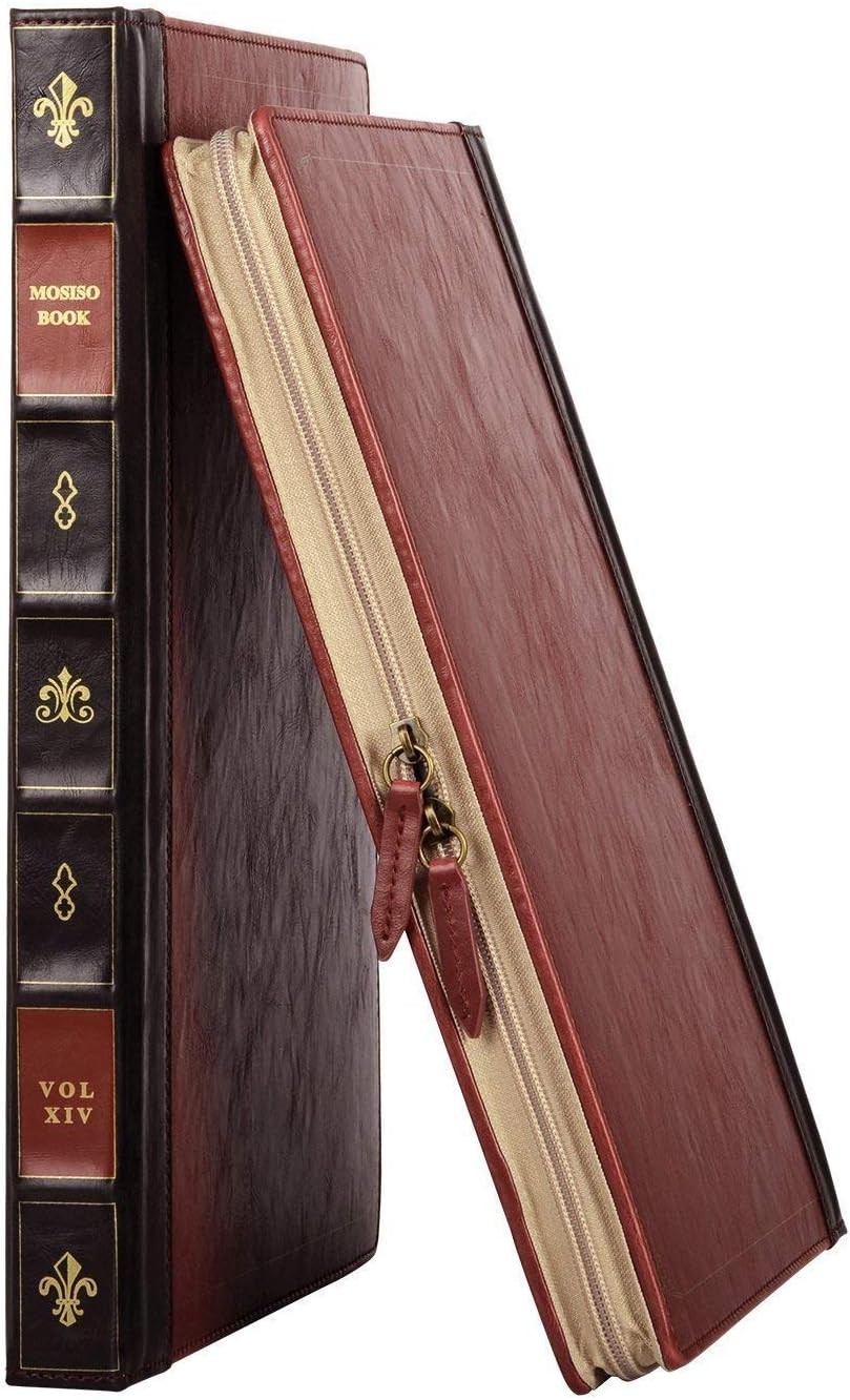 Vintage Wine Red PU Leather Sleeve Case for MacBook Air/Pro 15 inch 2023-2026