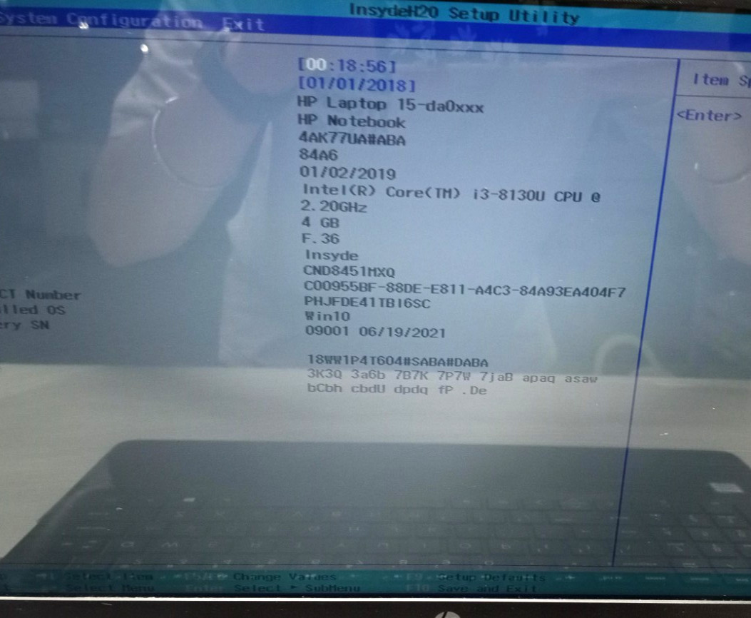 HP 15-da0xxx Notebook PC 15.6″ i3-8130u@2.20GHz 4GB RAM No HDD No OS MC430*!