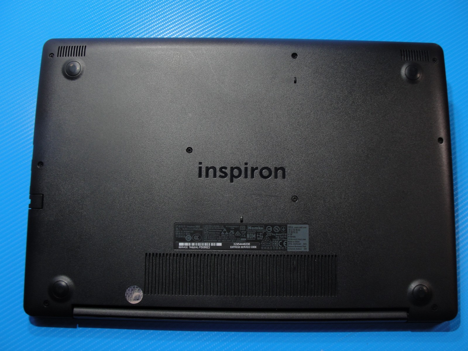 Dell Inspiron 3583 15.6″ Touch Intel Core i3-8145U 1.7GHz 8GB RAM 128GB SSD+PA