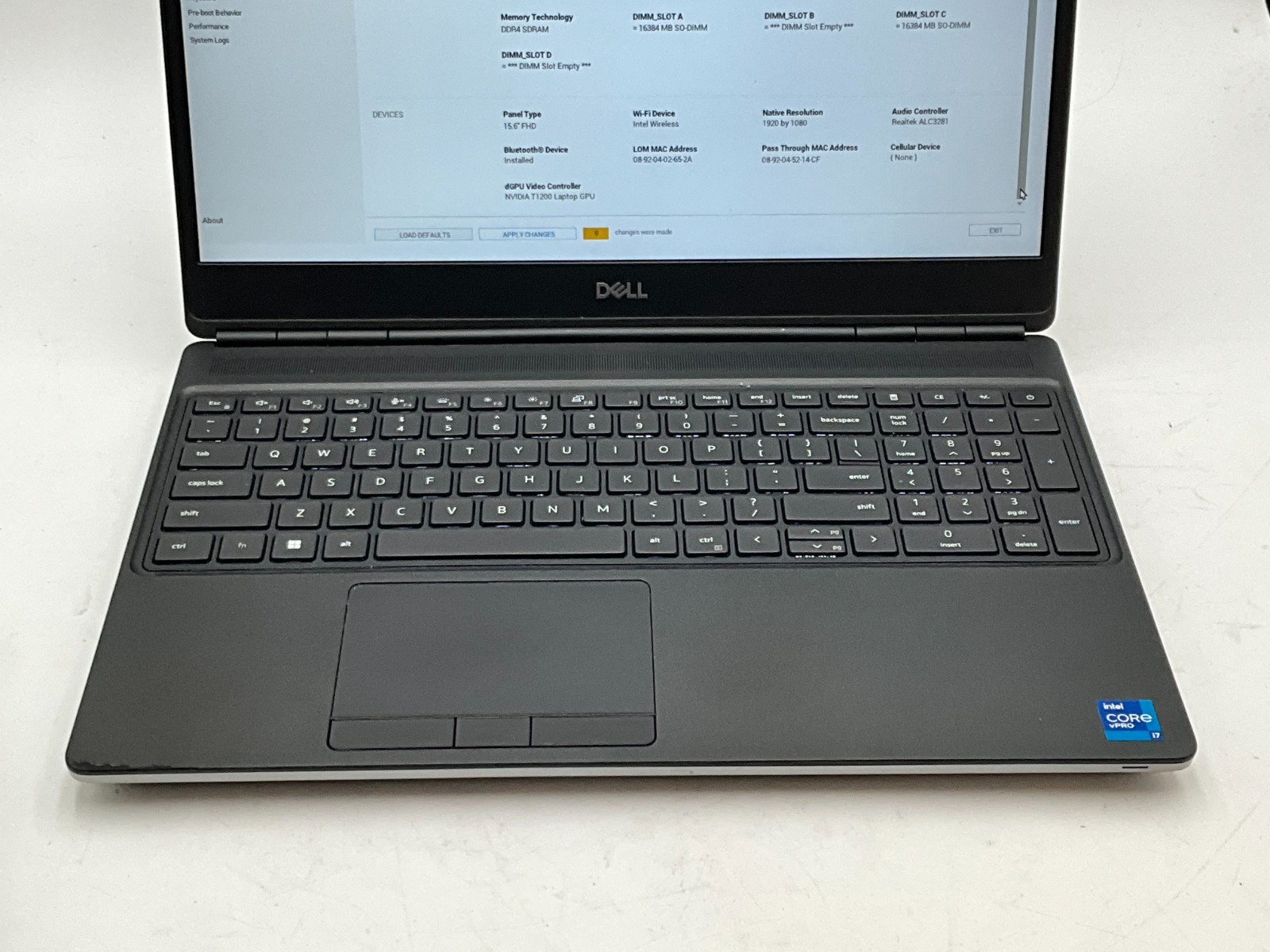 DELL Precision 7560 i7-11850H 2.50G 32GB 1tb T1200 15.6″ WIN11 H6F57M3