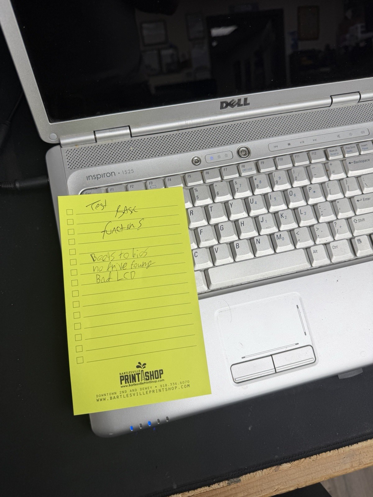 Dell Inspiron 1525 PP29L 15.4″ Laptop Intel Notebook With Parts Only, Jb698