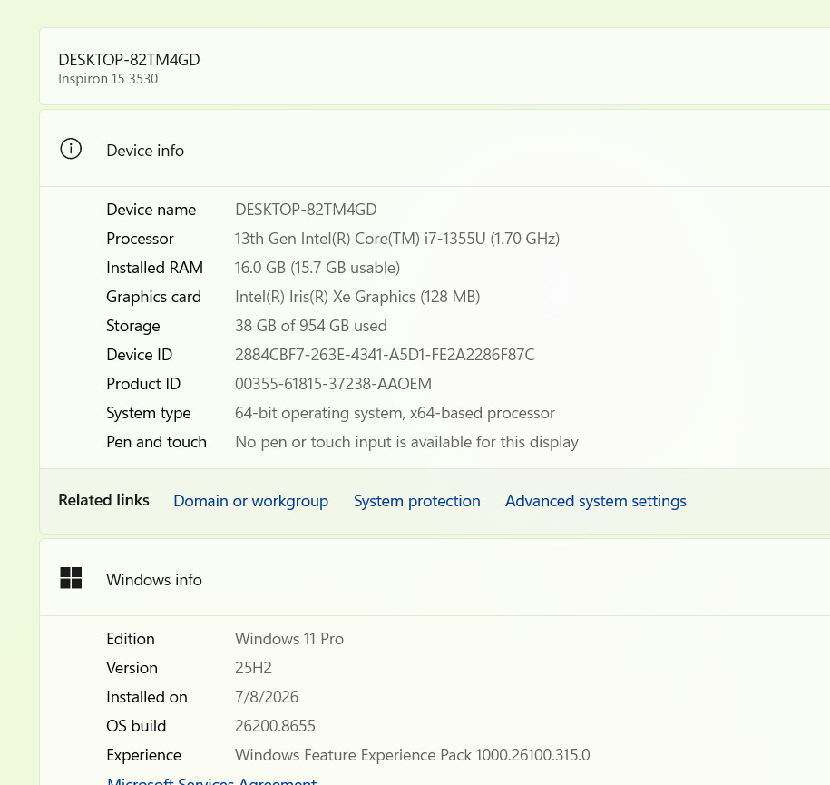 Dell Inspiron 15 3530 15.6″FHD 120hz i7-1355U 1.7GHz 16GB 1TB SSD W11P +Charger
