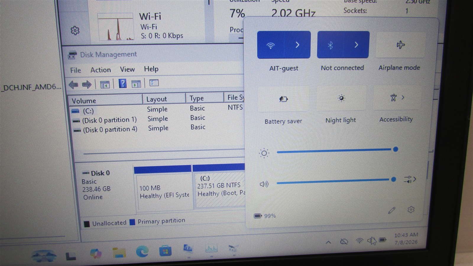 Dell Precision 3530 i5-8400H 2.5GHz 16GB RAM 256GB m.2 15.6″ Win 11 Pro MISS KEY