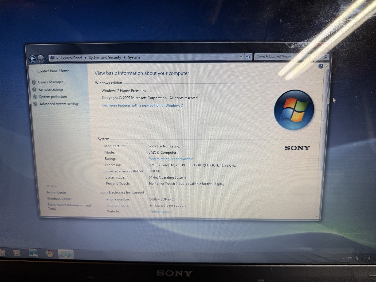 READ! Sony Vaio PCG-81115L Intel i7-720QM 1.73GHz 8GB 240GB SSD Blu-Ray Nvidia