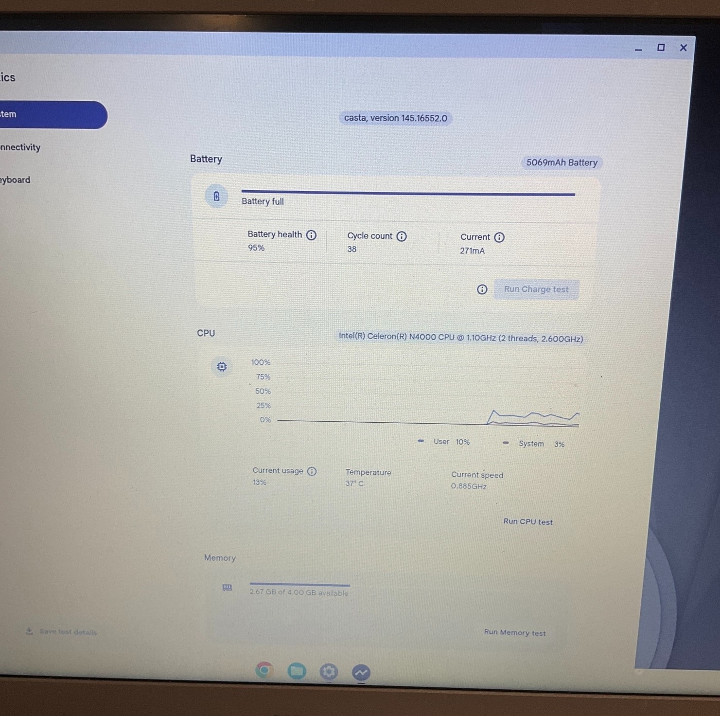 Samsung Chromebook XE350XBA 15.6″ Celeron N4000 4GB 32GB With Charger