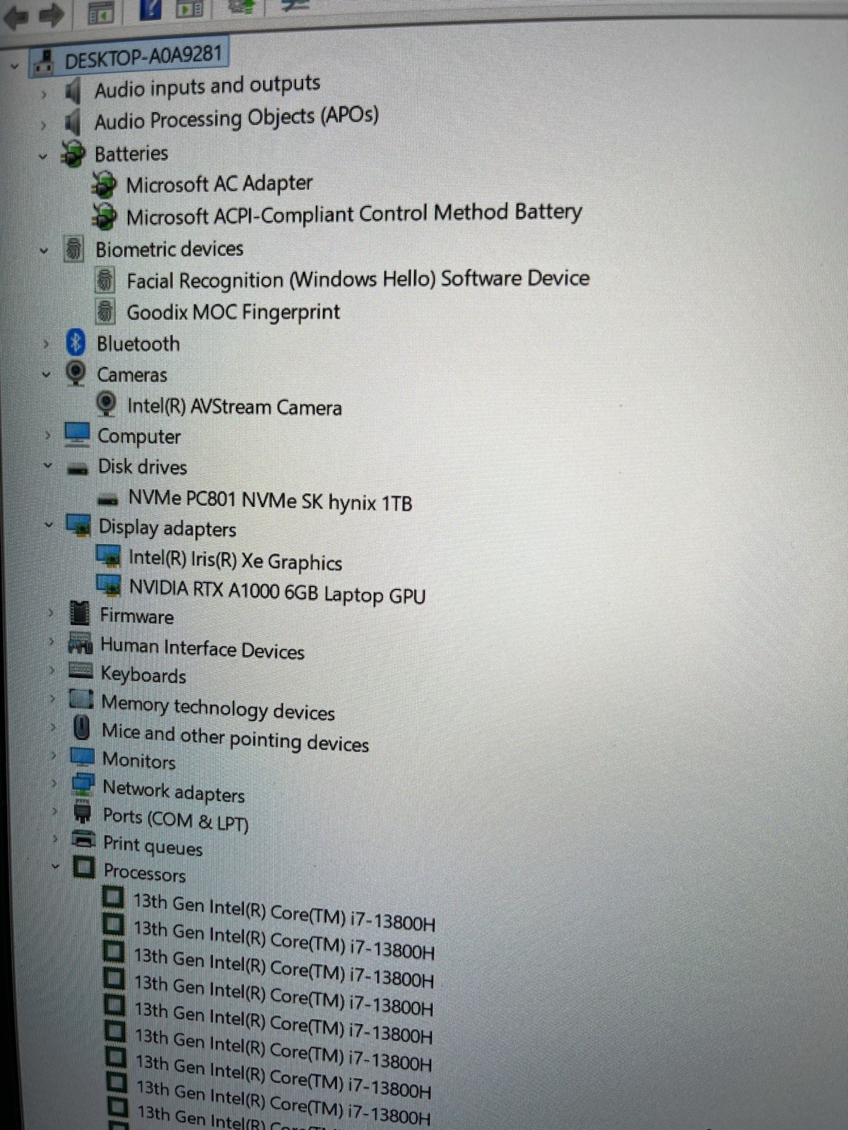 Dell Precision 5680 16″ i7-13800H 32GB RAM 1TB SSD RTX A1000 Win11 Pro