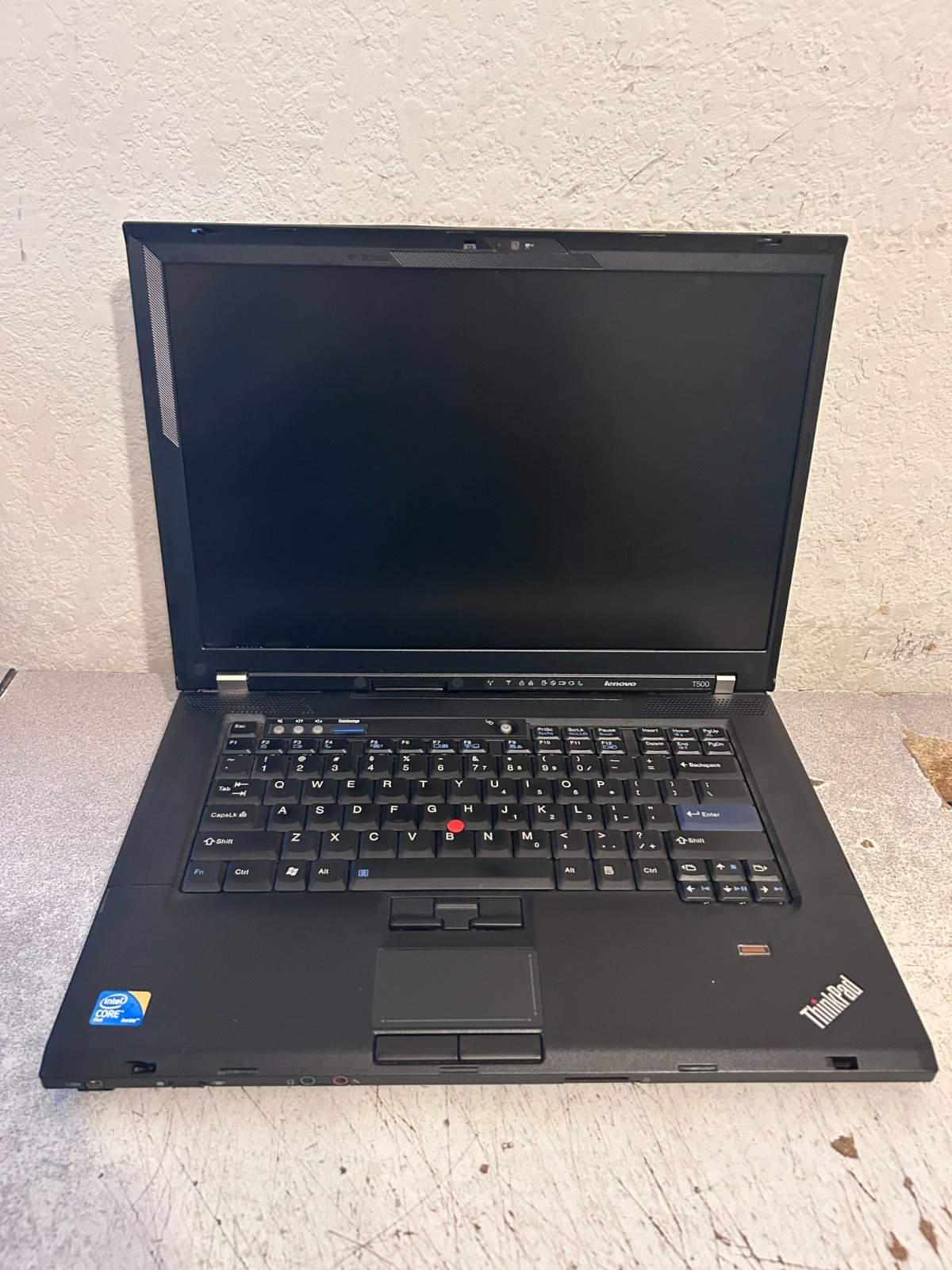 Lenovo ThinkPad T500 Core 2 Duo Laptop No HD No OS No AC Adapter As Is