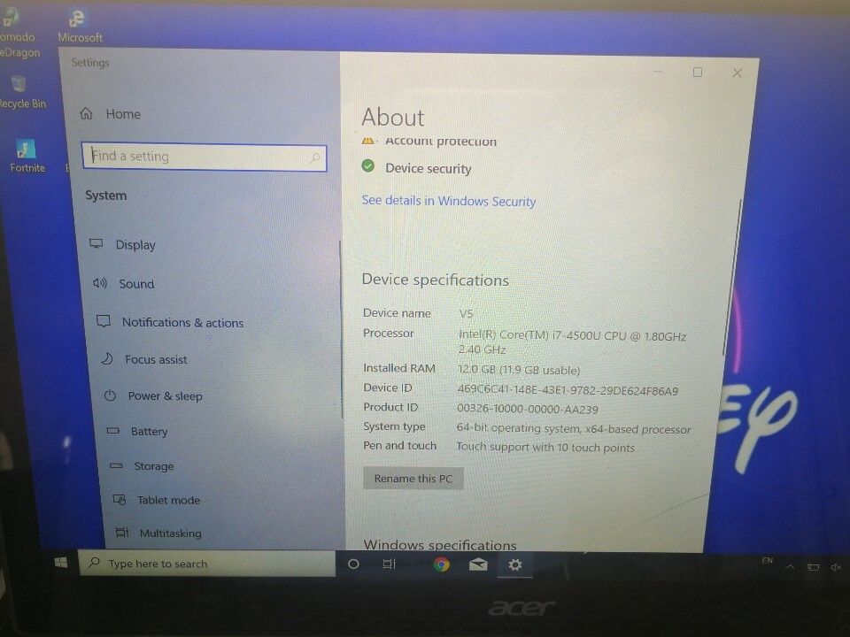 Acer Aspire V5-573P-9899 15.6in. Intel Core i7, 1.8GHz) Laptop Computer Upgraded