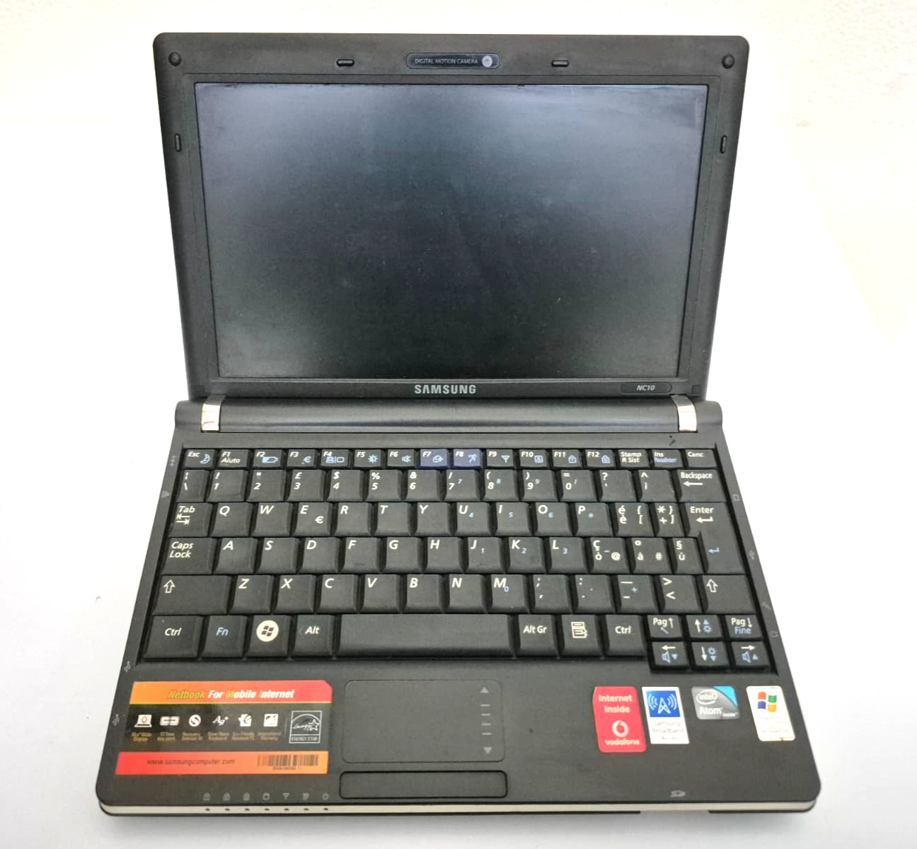 Samsung NC10 Netbook Black Defective Keyboard No Charger XP