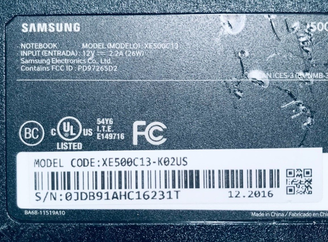 Samsung XE500 Chromebook 3 4GB 16GB SSD 11.6-Inch Laptop – Black XE500C13-K02US