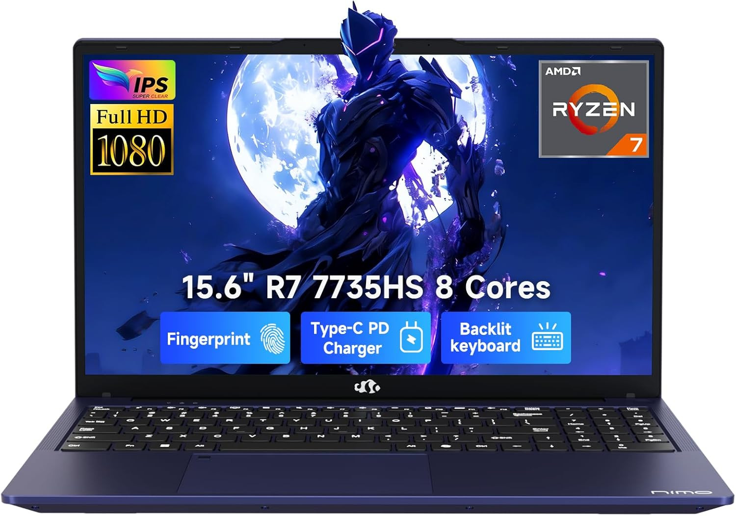 2026 Laptop, 8 Cores AMD R7 7735HS 32GB DDR5 RAM 1TB SSD (Up to 4.75Ghz, Beat I7