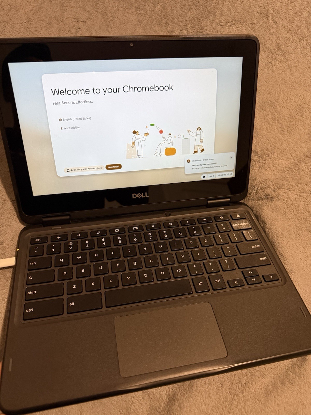 Dell Chromebook 11.6″ 2 in 1 Laptop Intel Chrome OS Wi-Fi Bluetooth Black